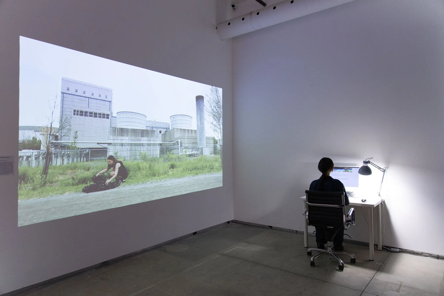 Exhibition: shadow work curated by Mitra Fakhrashrafi at Inter/Access in Toronto, Ontario. Photo courtesy of Natalie Logan.