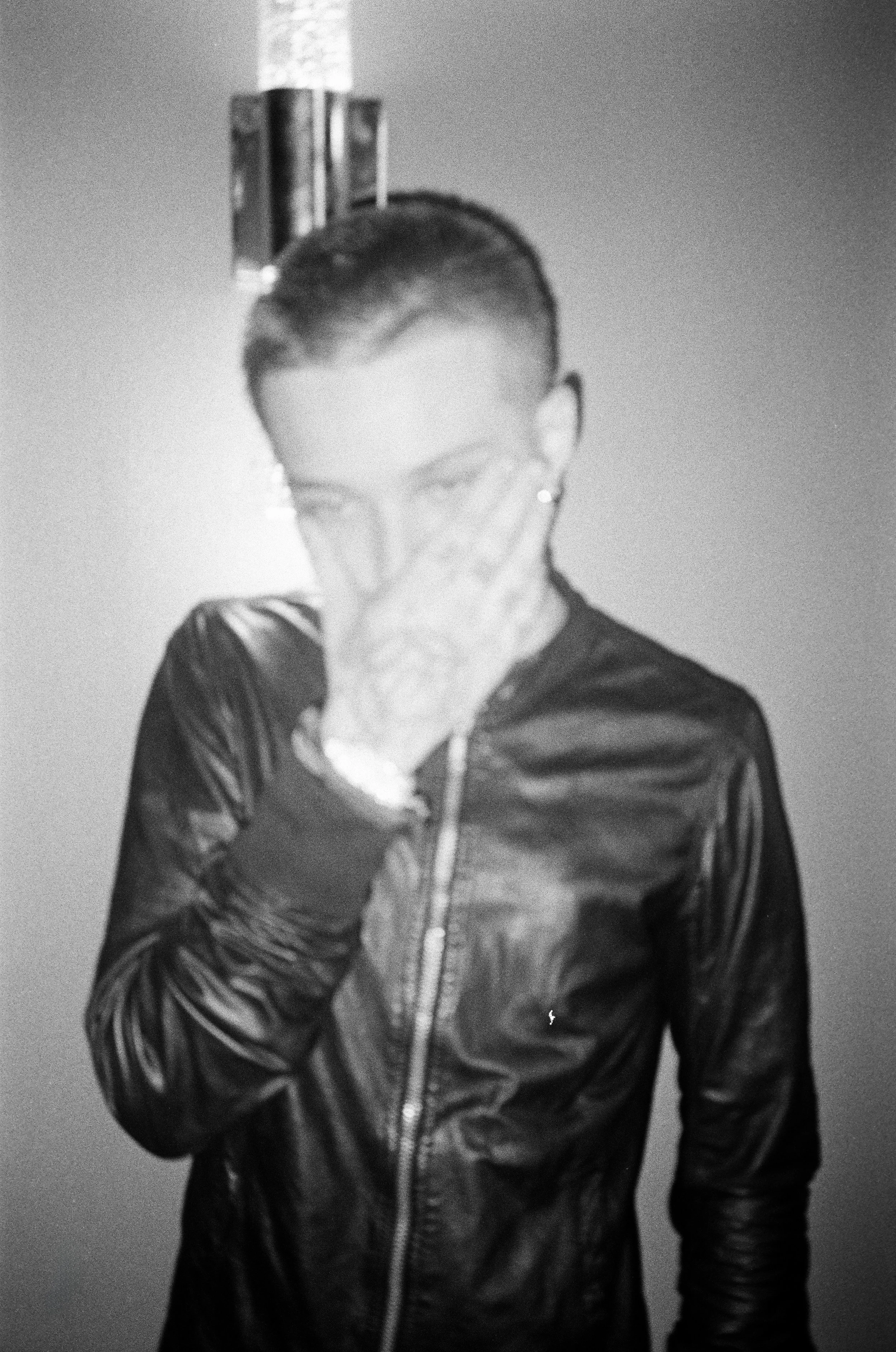 Nettspend at his NYC (Time Square) show (9/18/26) (B&W film)