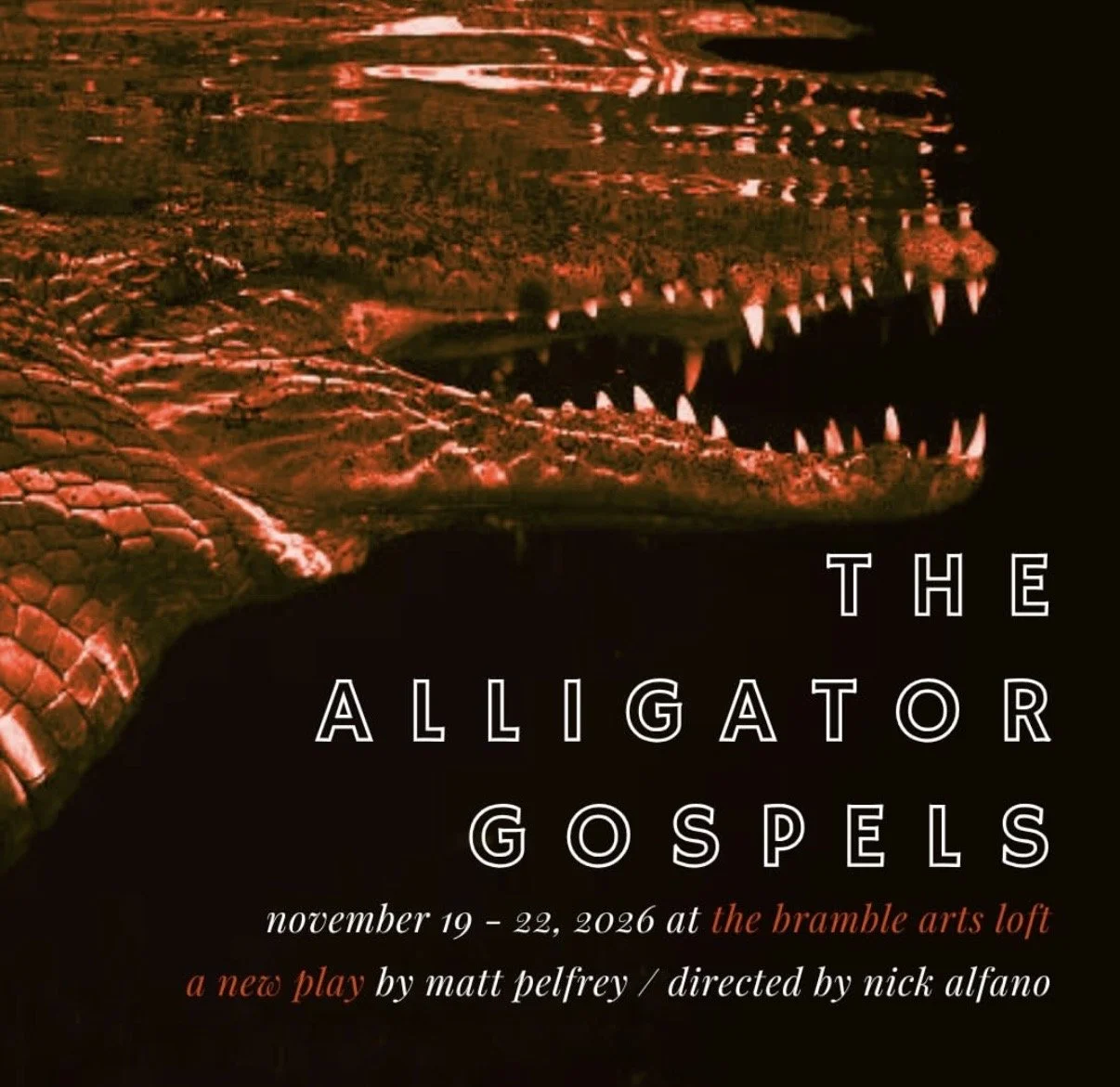 The Alligator Gospels, a new play by Matt Pelfrey