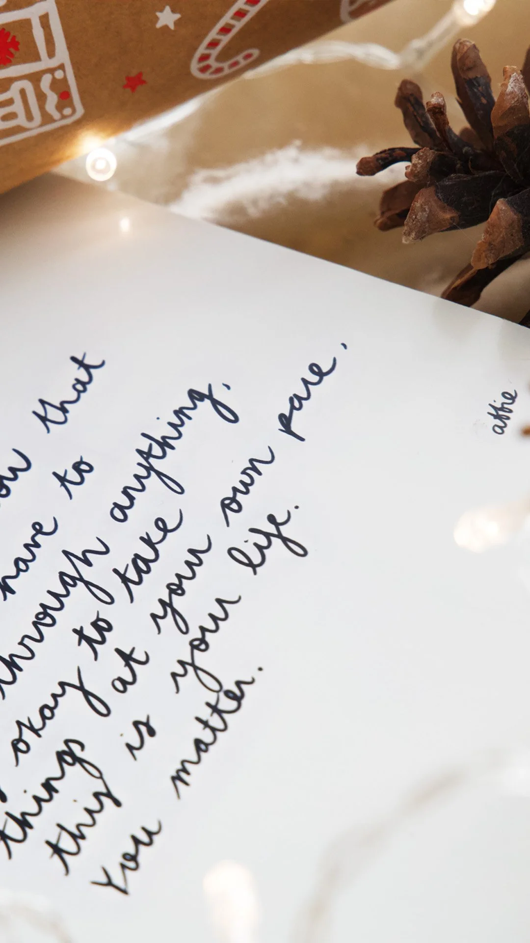 product photography of a handwritten poem