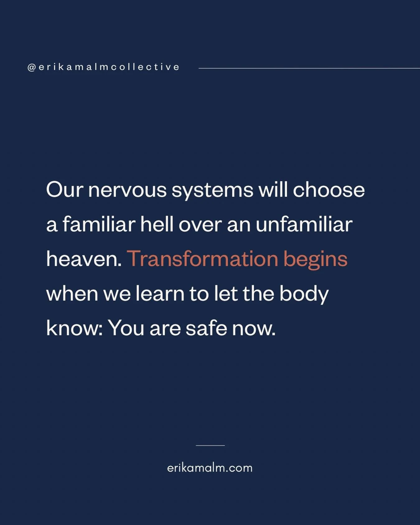 We are wired for survival, not thriving. Until we consciously support our bodies in making that shift, we&rsquo;ll keep returning to what feels familiar, even when it hurts.

Here are the 5 strongest, highest-signal hashtags for this post:

#NervousS