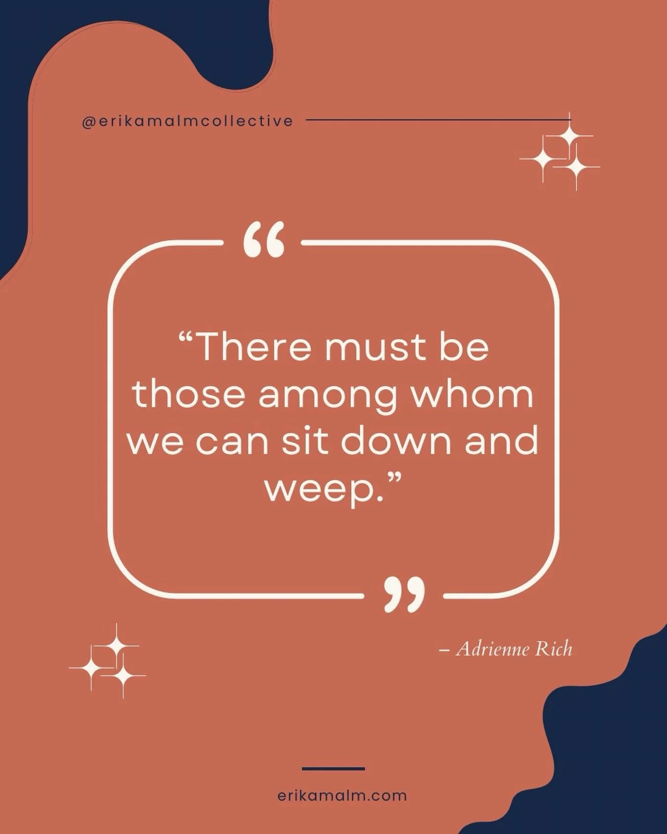 Emotional regulation isn&rsquo;t a solo act. We&rsquo;re wired for co-regulation. Our nervous system stabilizes in the presence of someone safe. 

#ErikaMalm #nervoussystemhealing #mentalhealth #TherapyWork