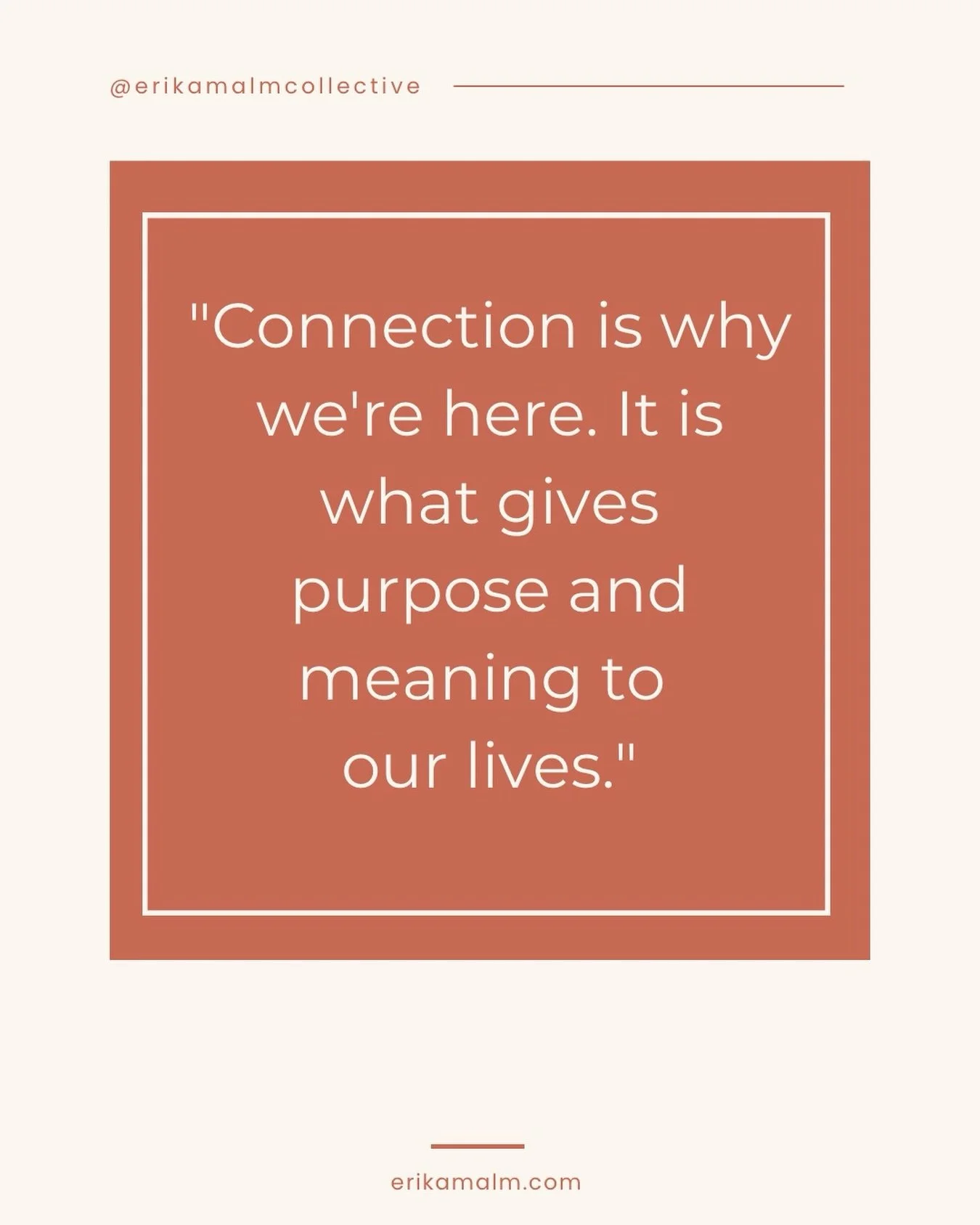 Connection is not a luxury, it is a need.

It shapes how we feel, how we heal, and how we move through the world.

When we feel seen and understood, everything begins to shift.

#ErikaMalm #RelationalHealing #EmotionalWellbeing #ConnectionMatters #Me