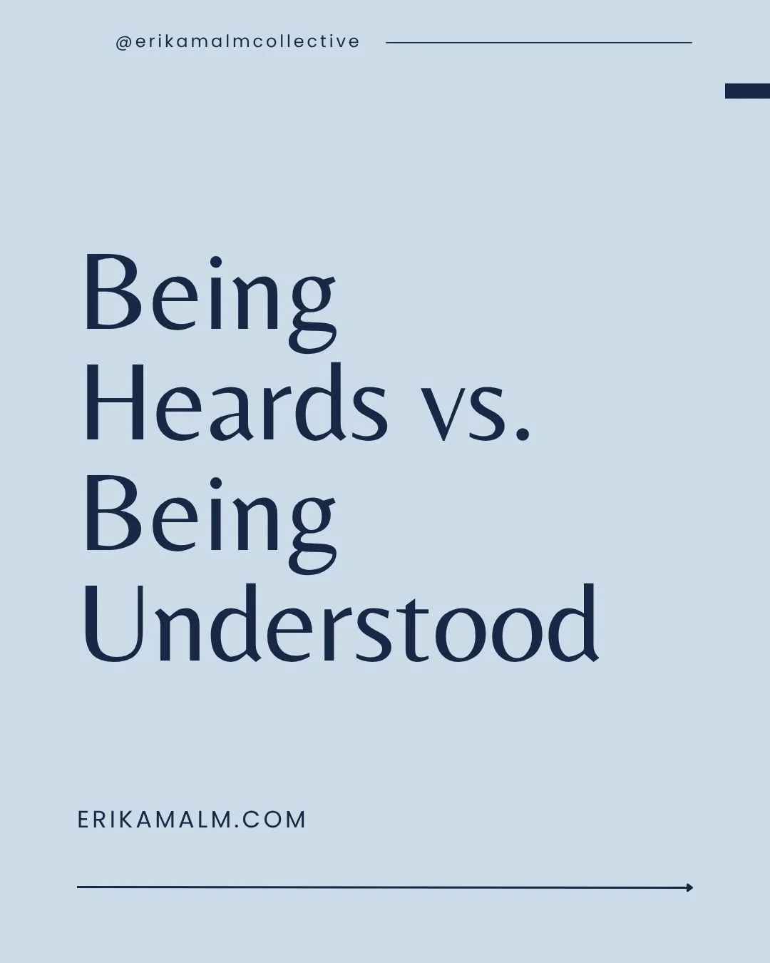 Most people aren't asking to be agreed with. They're asking to feel understood.

When we slow down long enough to get curious about someone else's experience, conversations change. Defensiveness softens. Connection becomes possible.

Being heard matt