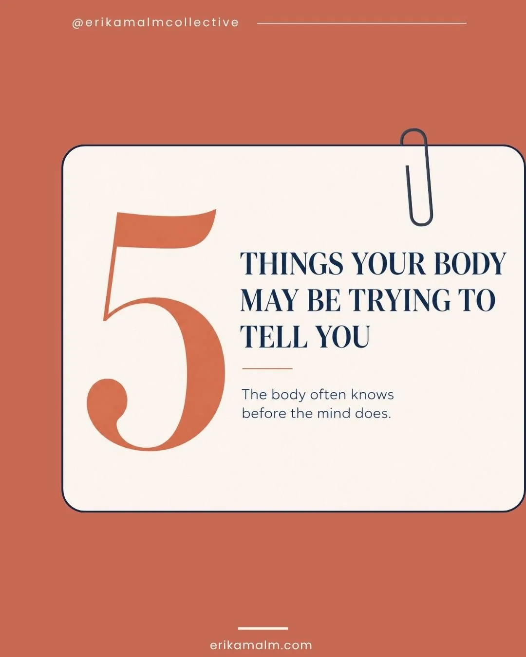Your body is constantly gathering information, often before your mind has a chance to make sense of it. Sometimes what feels like stress, fatigue, or distraction may be your nervous system trying to get your attention.

Learning to notice these signa