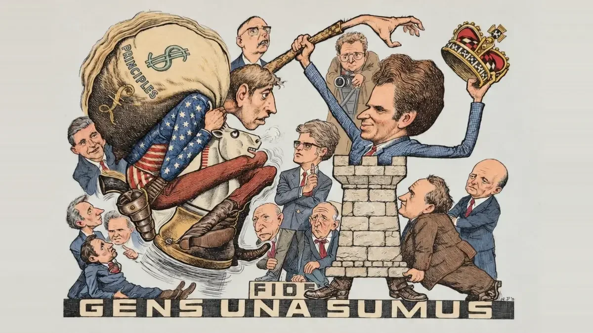 Spassky-Fischer, Reykjavik 1972 Caricature