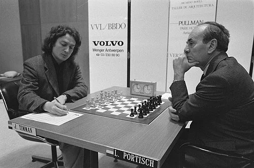 Jan Timman and Lajos Portisch before their game