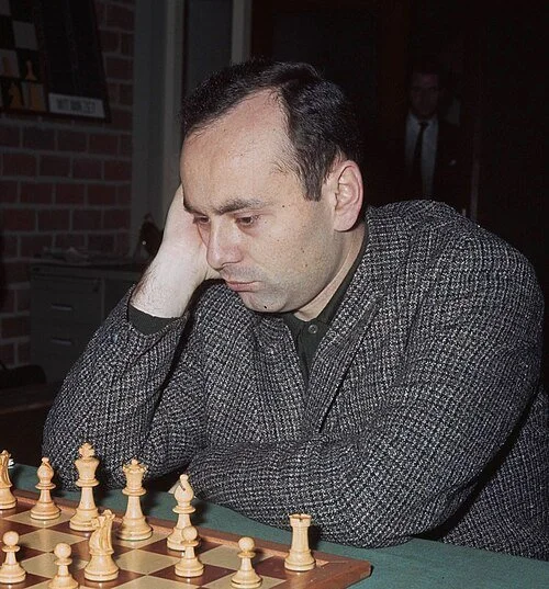 Lajos at the chessboard