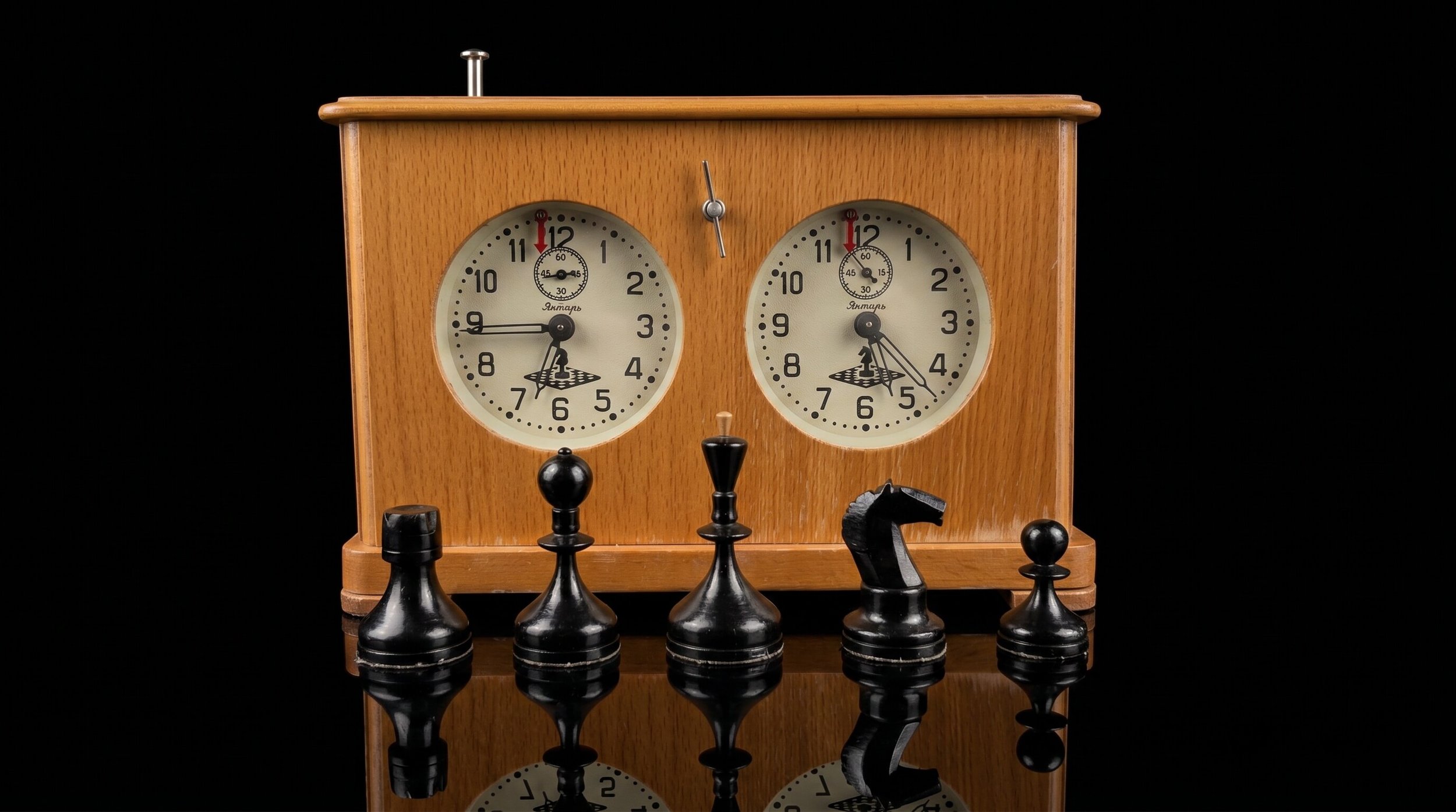 Valdai "Noble" Chessmen and Jantar Chess Clock