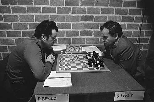 Pal Benko in play against Borislav Ivkov