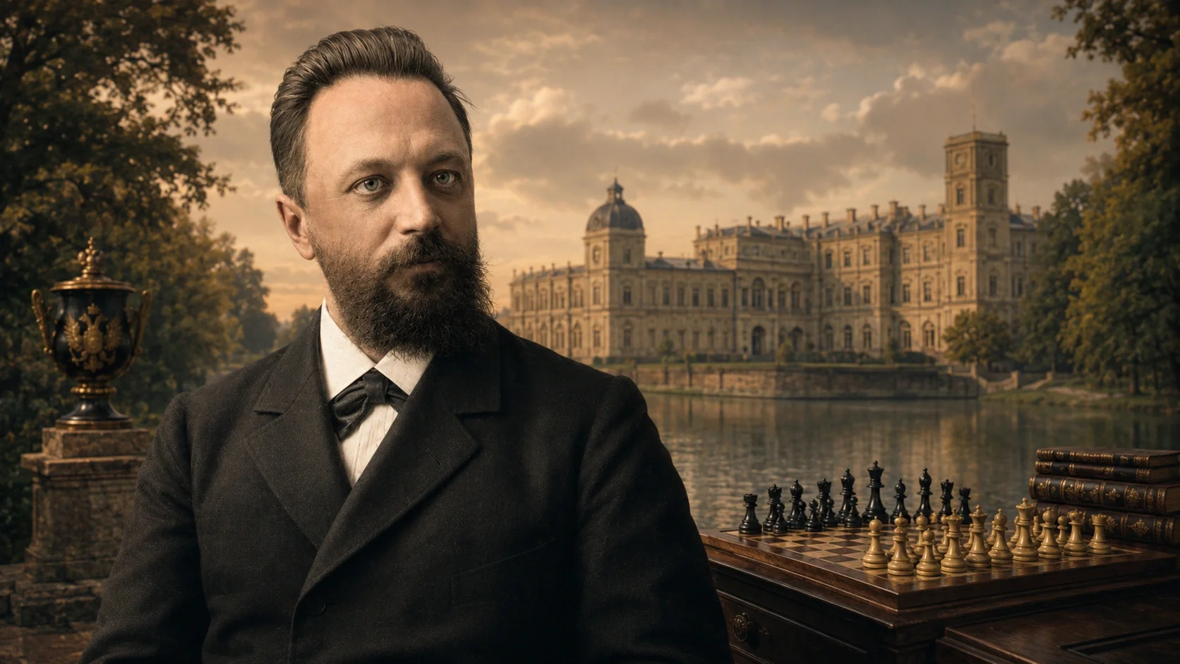 Mikhail Chigorin in his hometown of Saint Petersburg Russia