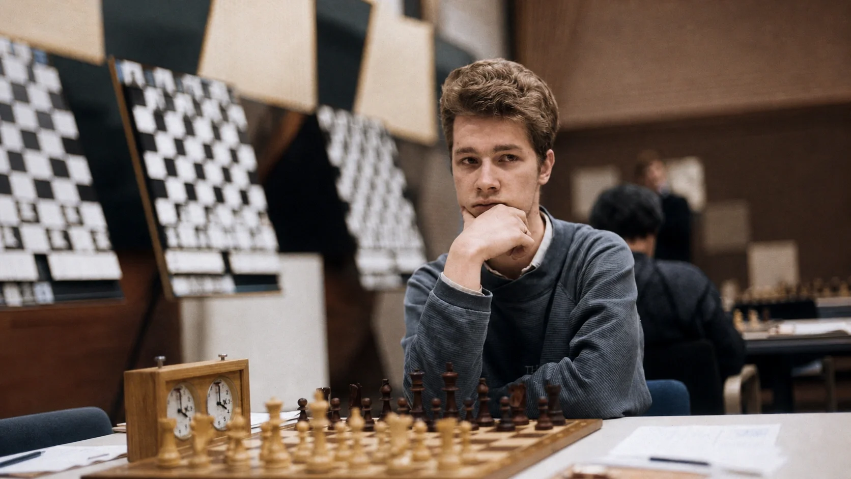 Alexander Khalifman playing chess at Tata Steel