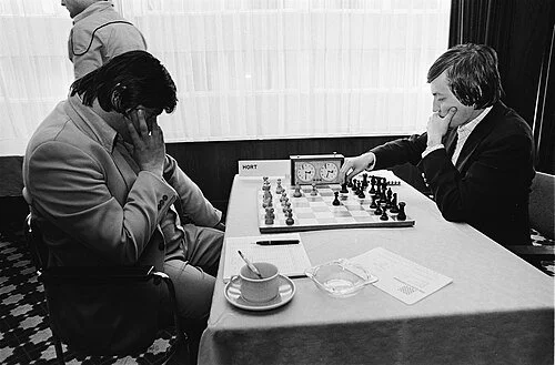Vlastimil Hort and Anatoly Karpov