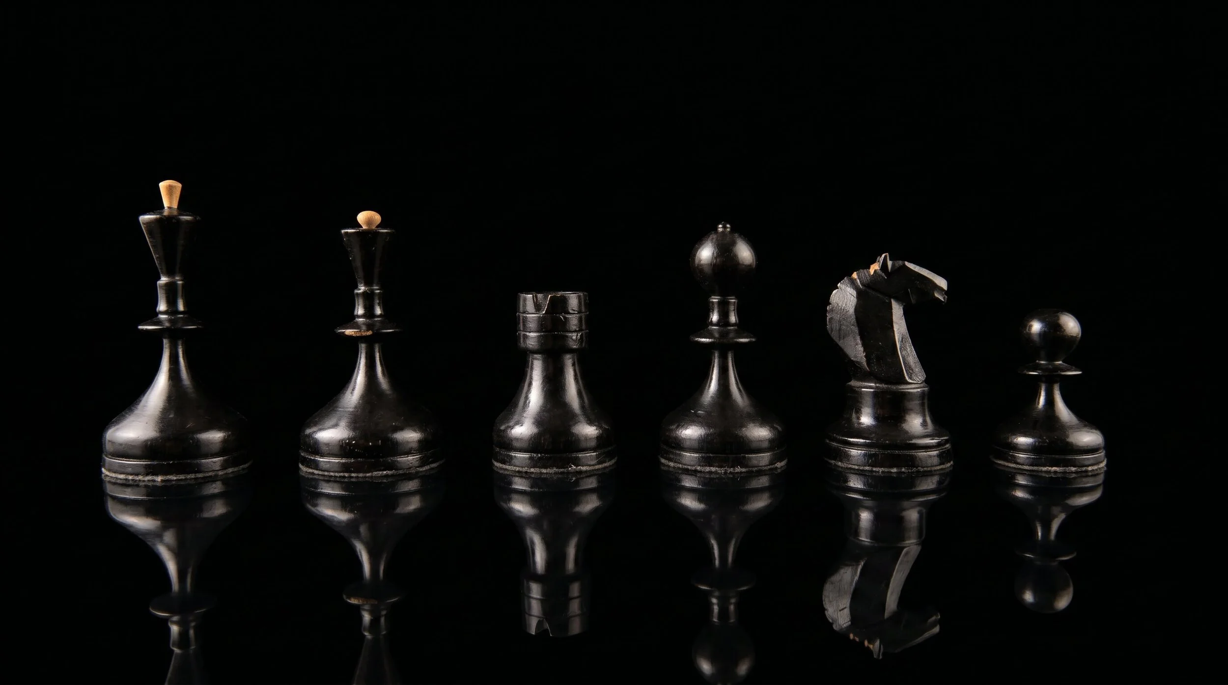 Black Valdai chessmen
