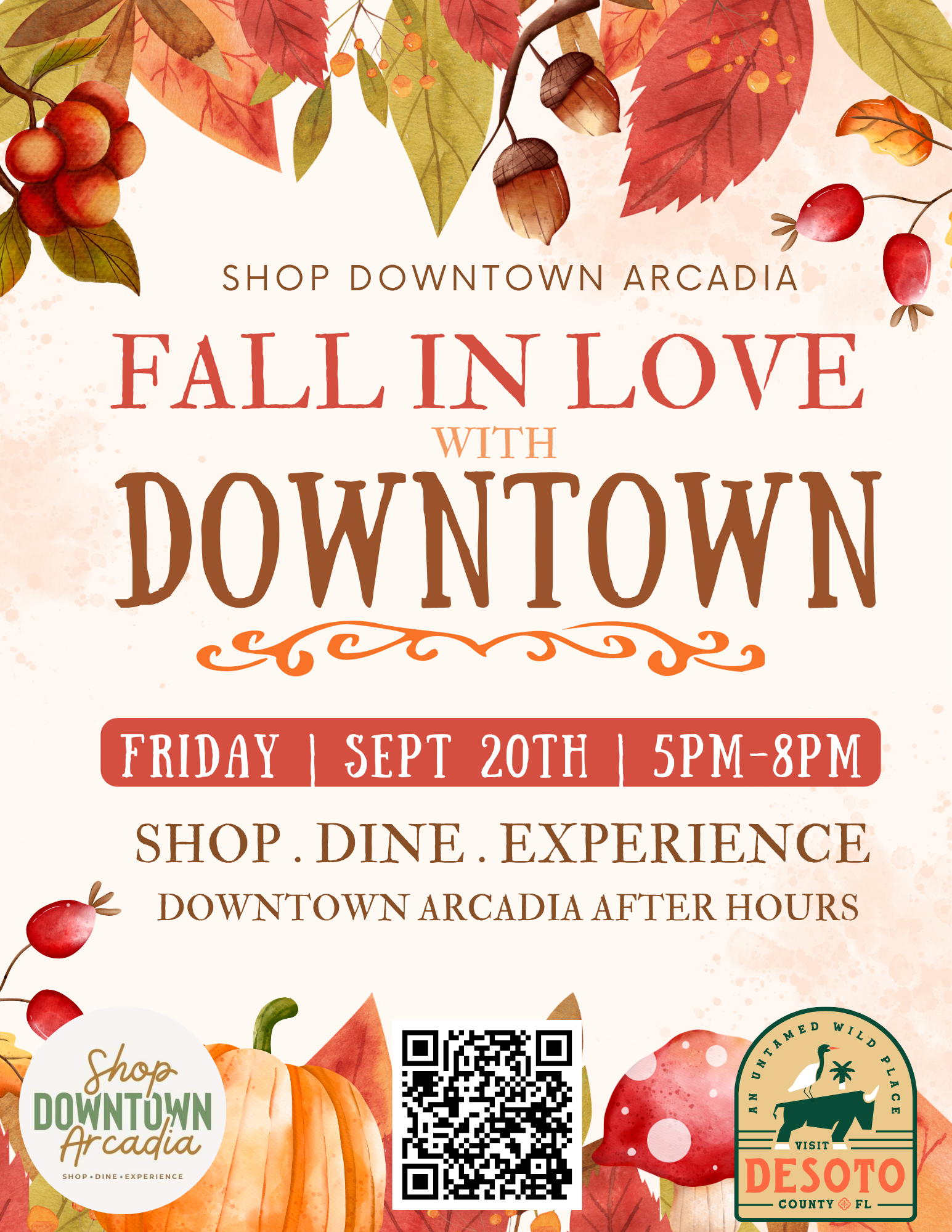 Orange Watercolor Floral Autumn Festival Flyer.png
