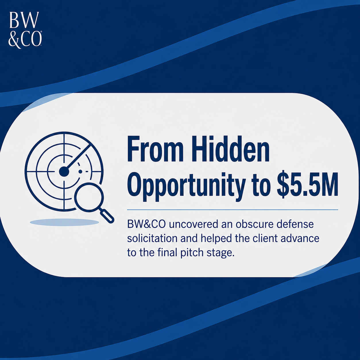 How BW&amp;CO's Opportunity Monitoring Found a $5.5 Million Defense Award a Client Would Have Missed