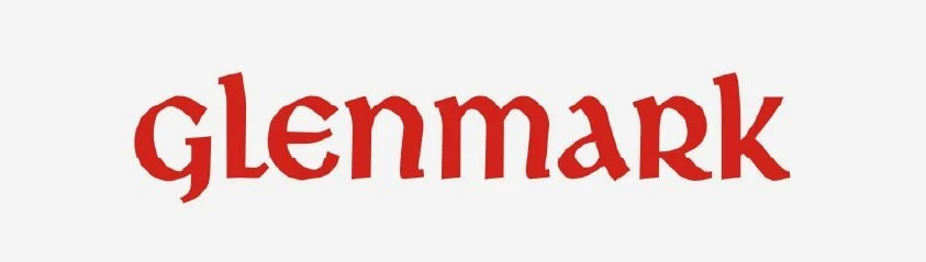 Glenmark logo in red text on a white background.