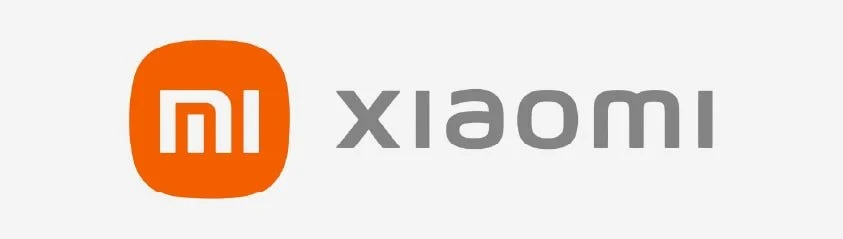 Xiaomi logo with orange icon and gray text