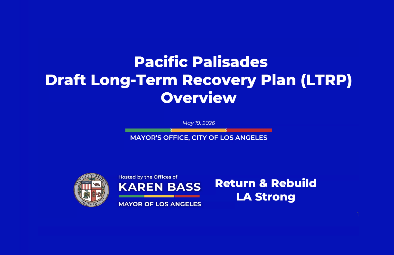 City Officials Detail Draft Recovery Plan in Webinar