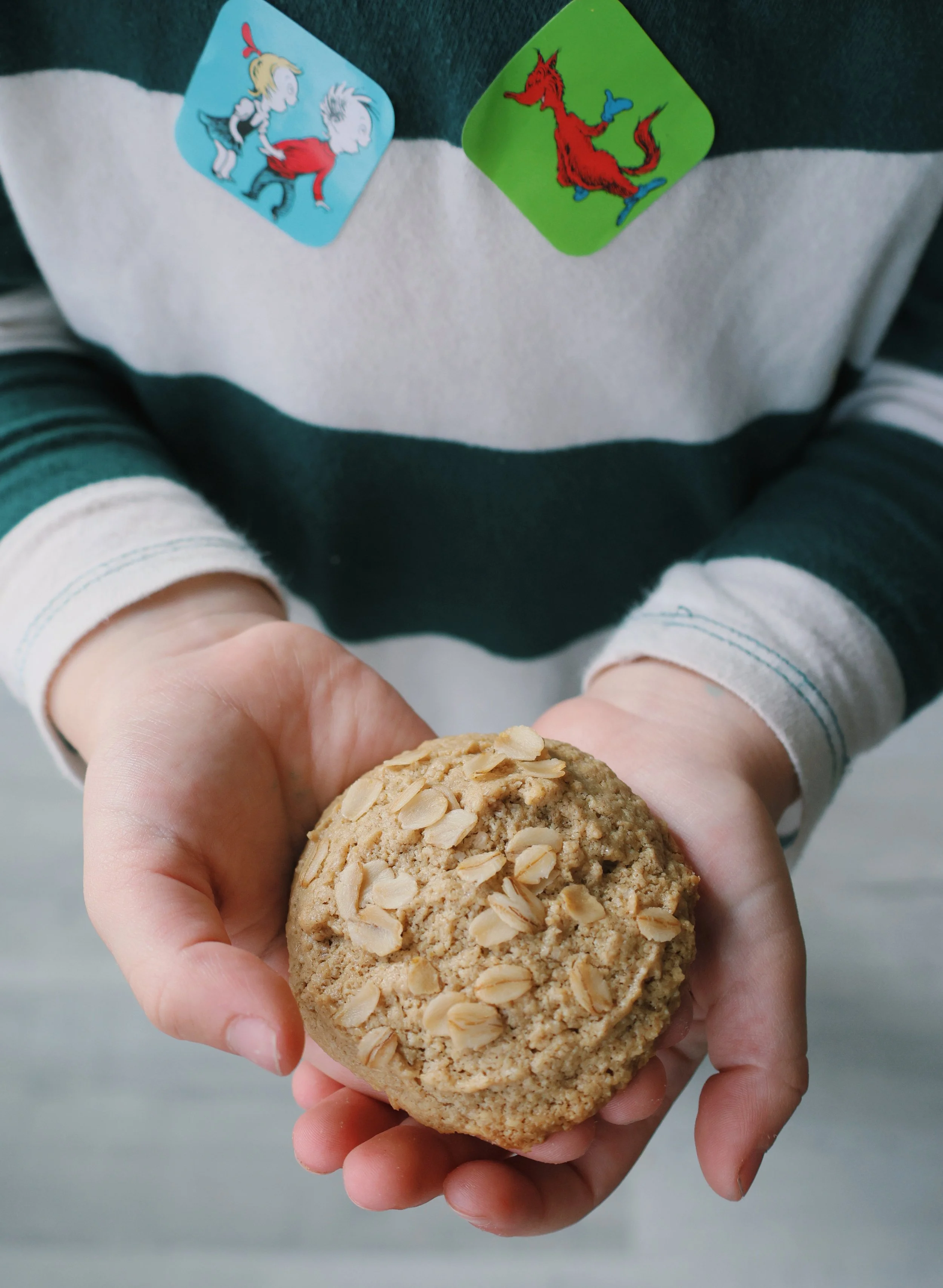 child holding a cookie