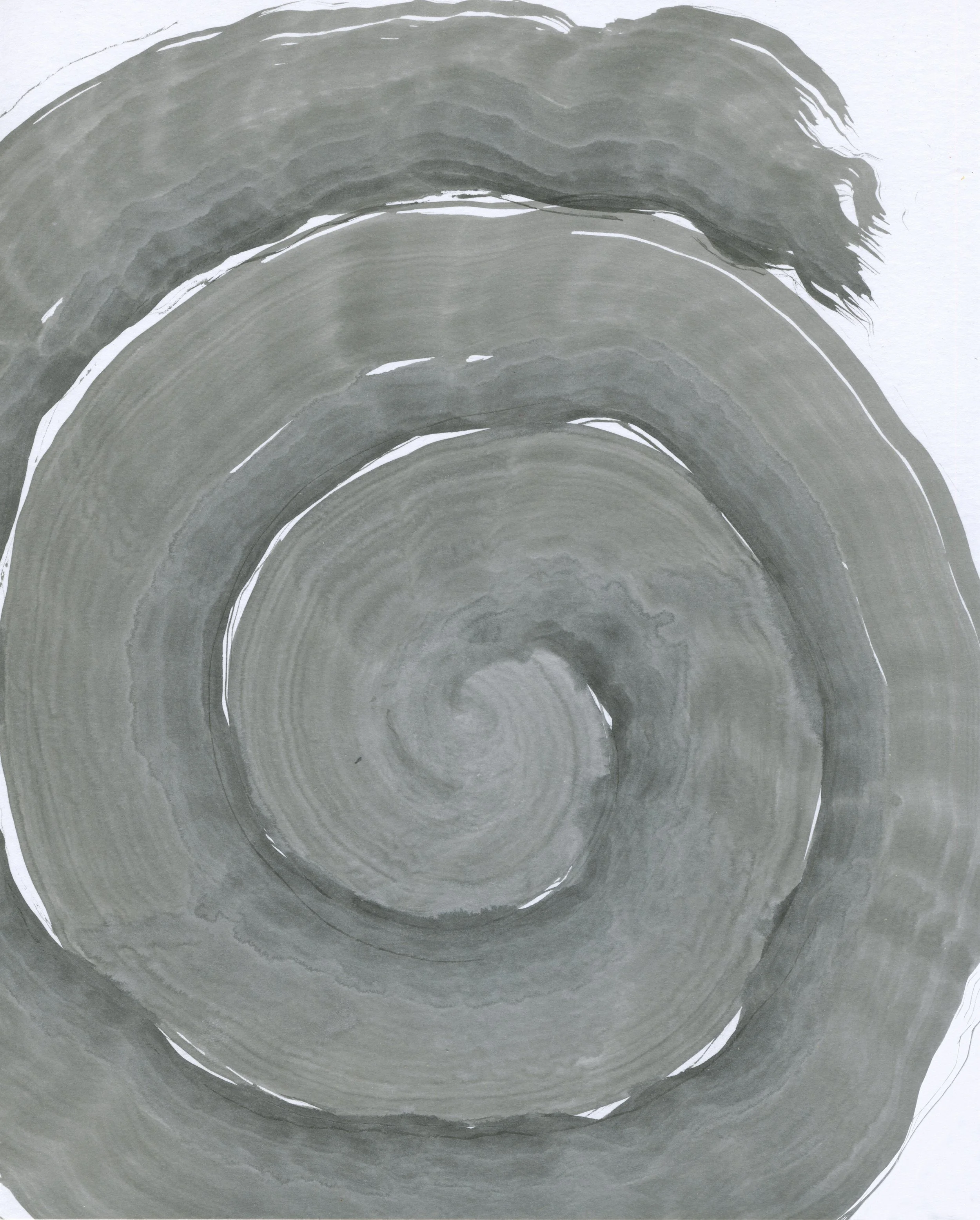 Fog 2 / 2019 / Sumi Ink on Paper / 10x10 Inches