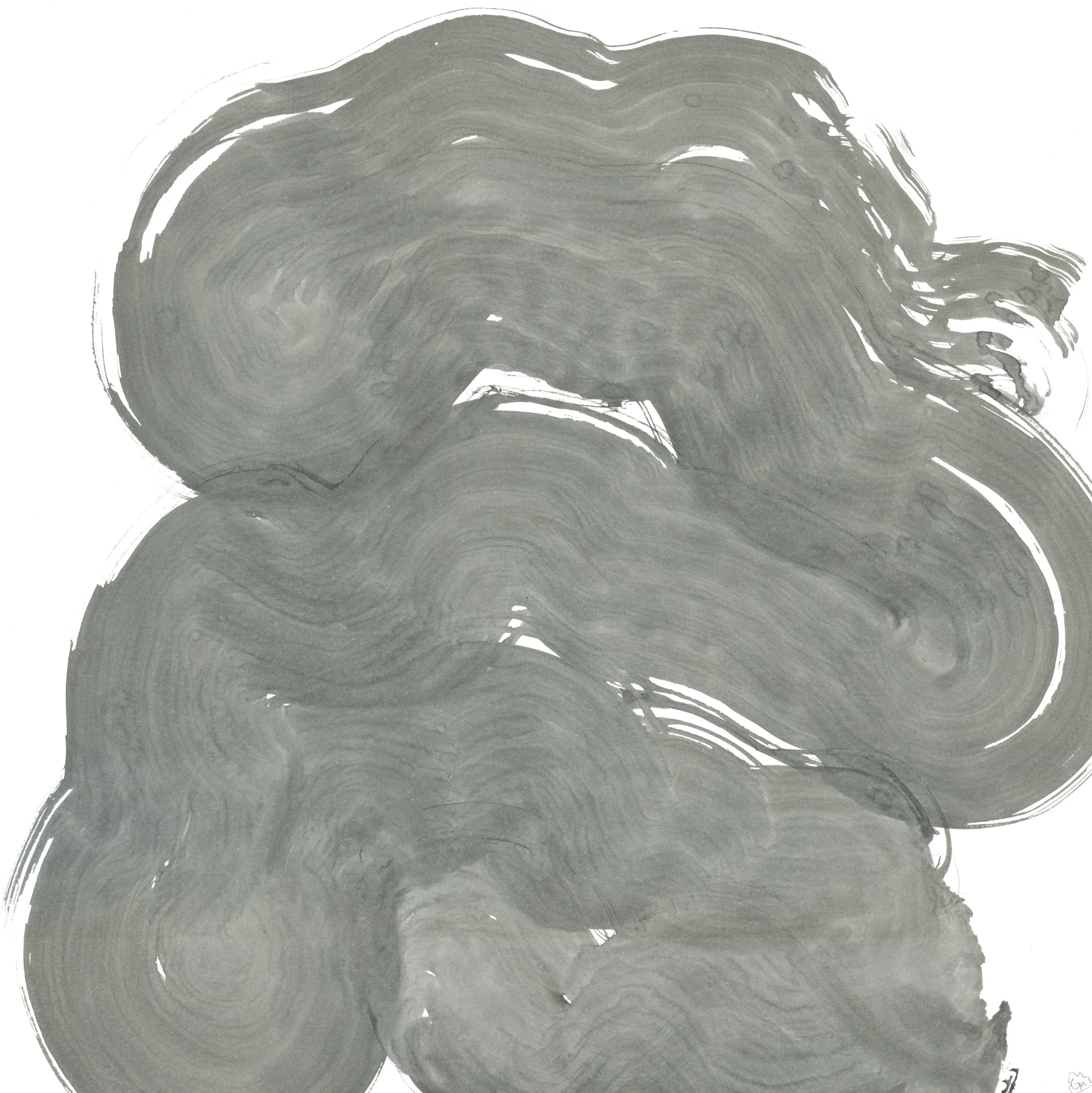 Fog 1 / 2019 / Sumi Ink on Paper / 10x10 Inches