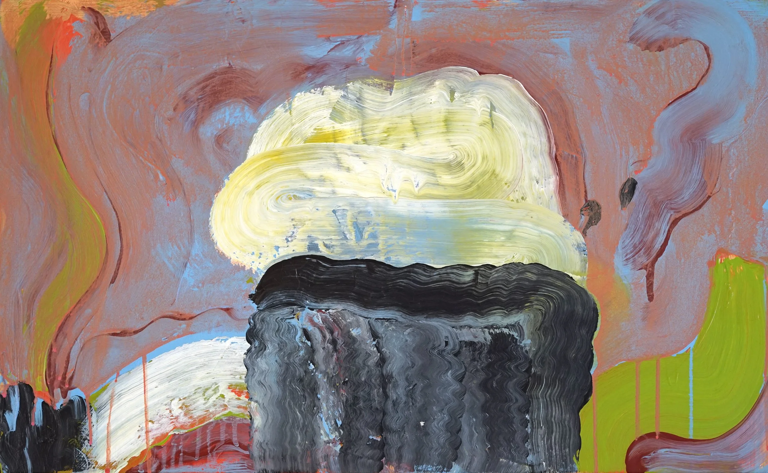 Buttered Burnt Toast / 2020 / Acrylic on Panel / 17.5x28.5 Inches