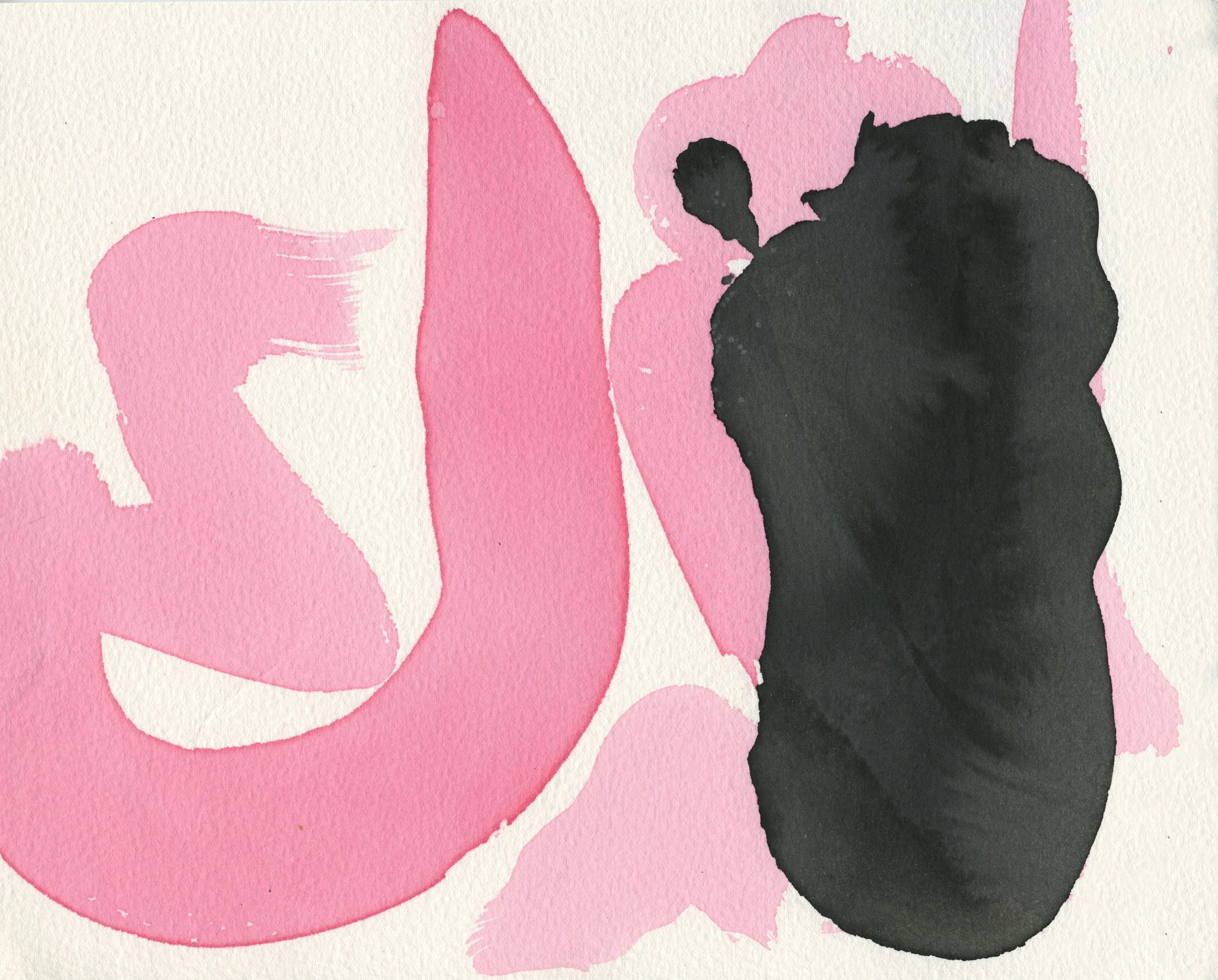 Double Bind / 2019 / Sumi Ink & Watercolor on Paper / 8x10 Inches