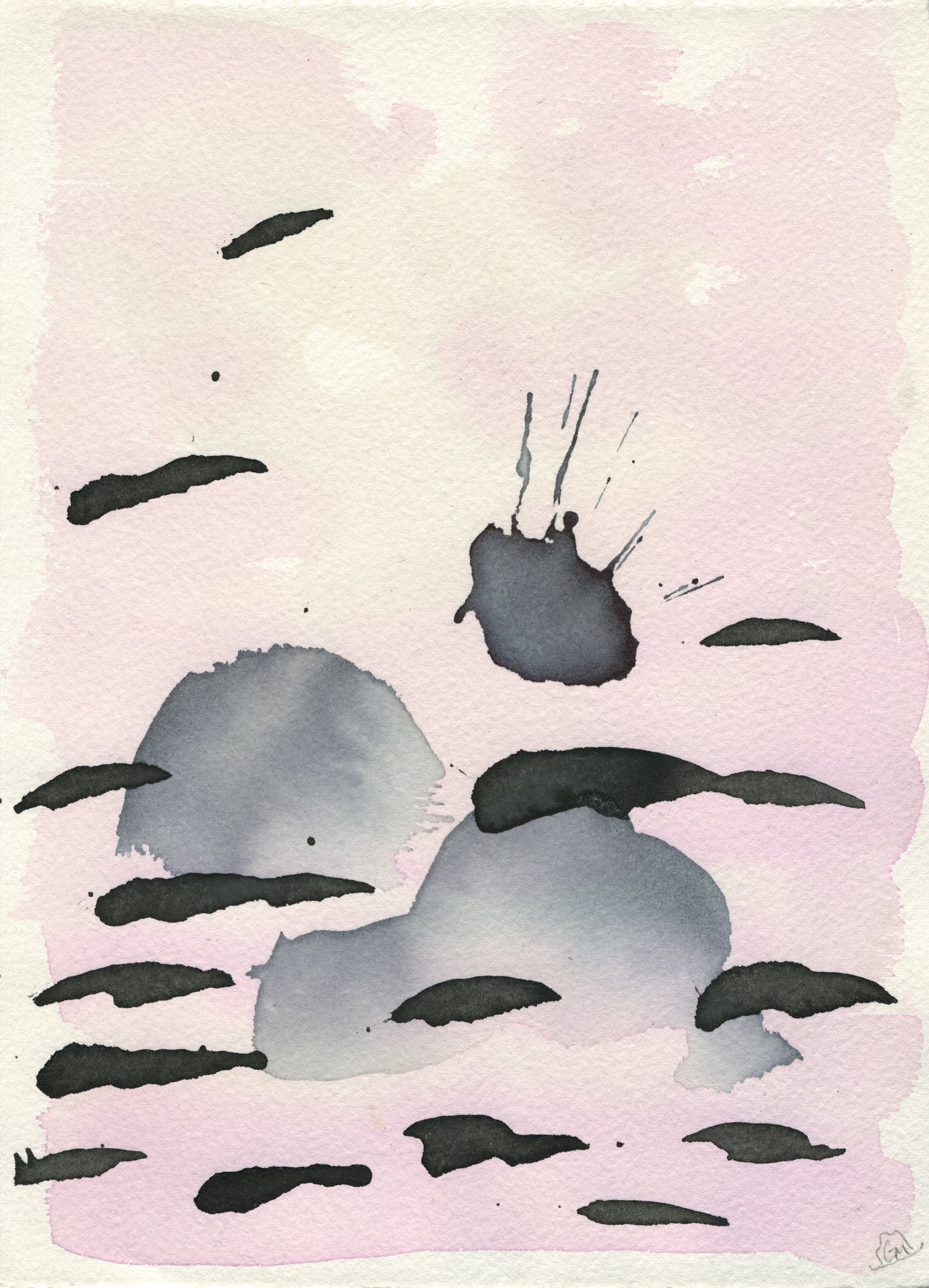 Blue Mountains / 2020 / Watercolor on Paper / 10x7.25 Inches