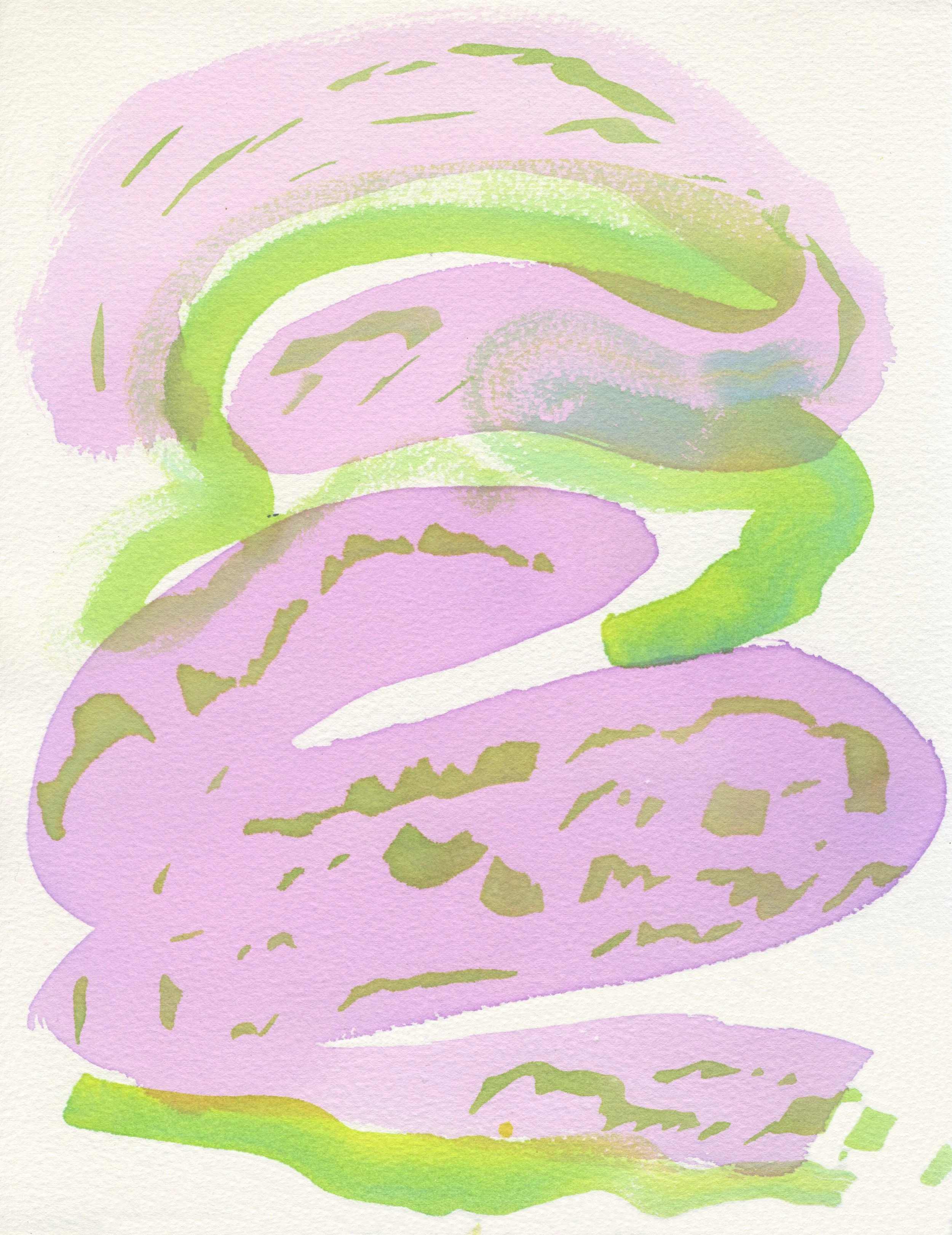 Lavender Process / 2019 / Watercolor on Paper  / 11x8.5 Inches