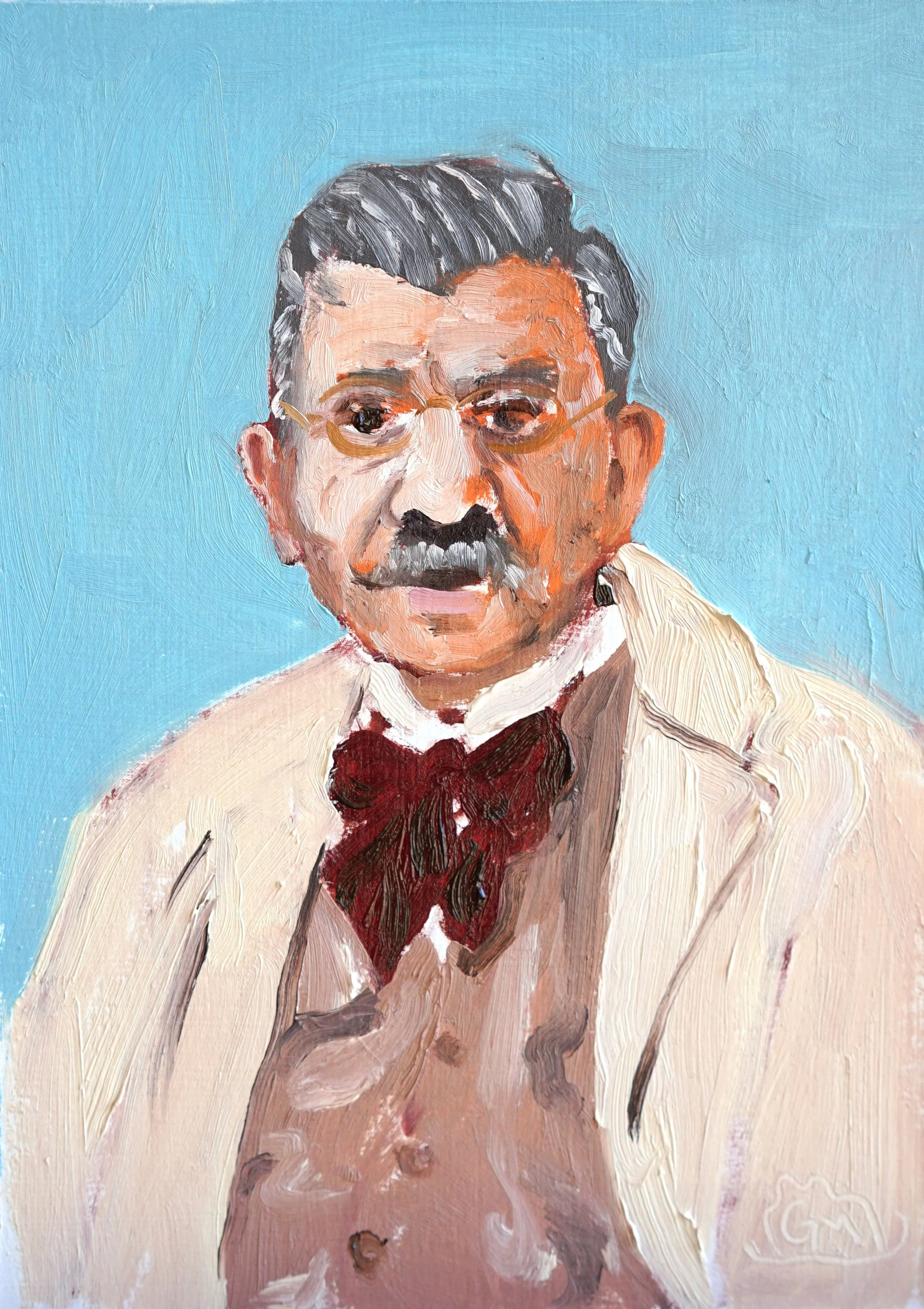 Magnus Hirschfeld / 2025 / Oil on Illustration Board / 7x5 Inches