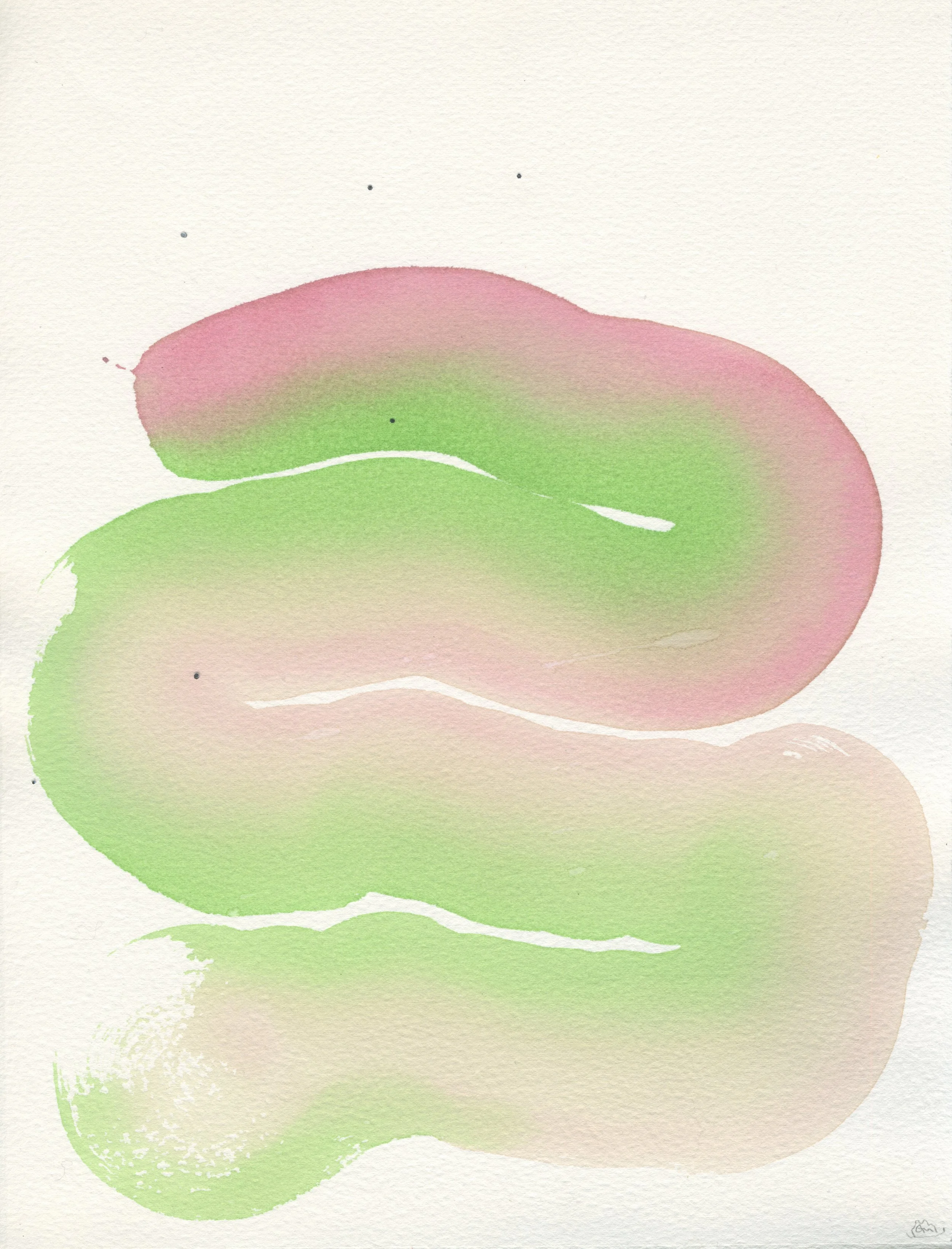 Sneaky Snake / 2019 / Watercolor on Paper / 11x8.5 Inches