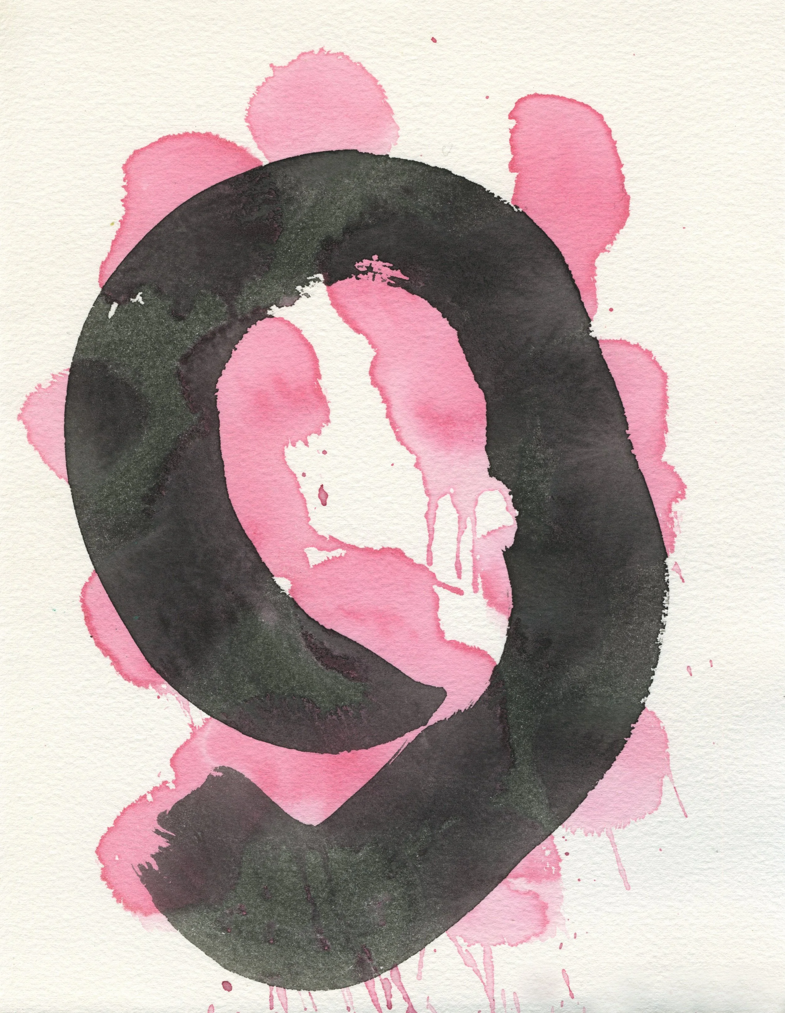 Full Circle / 2019 / Sumi Ink & Watercolor on Paper / 11x8.5 Inches