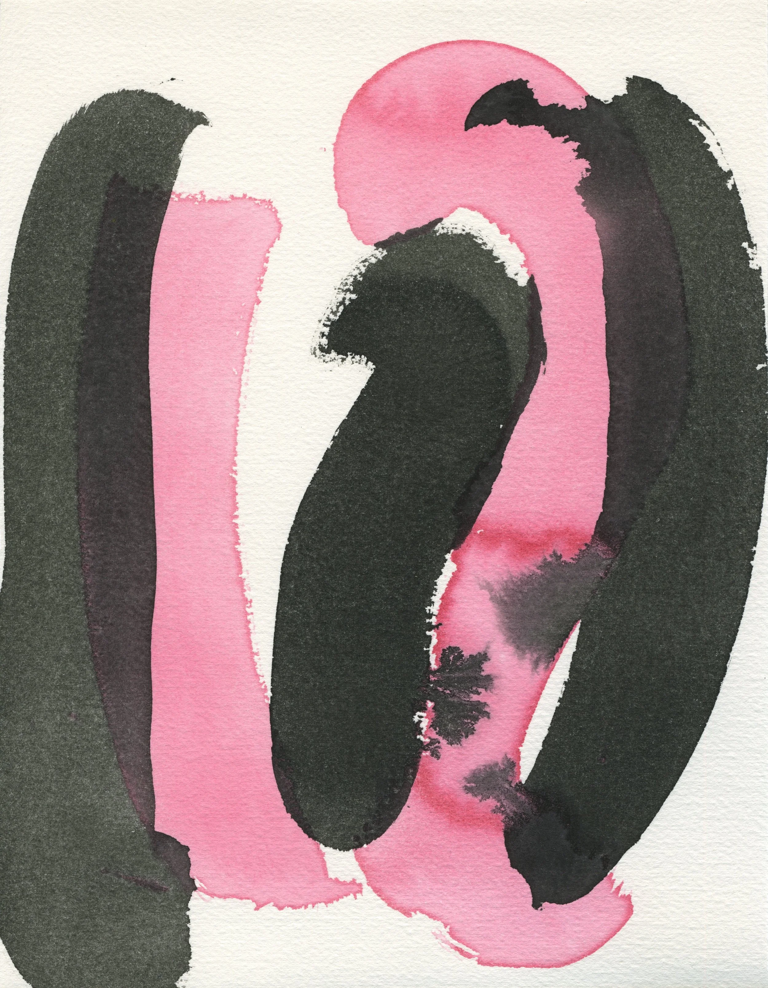 Infectious / 2019 / Sumi Ink & Watercolor on Paper / 11x8.5 Inches