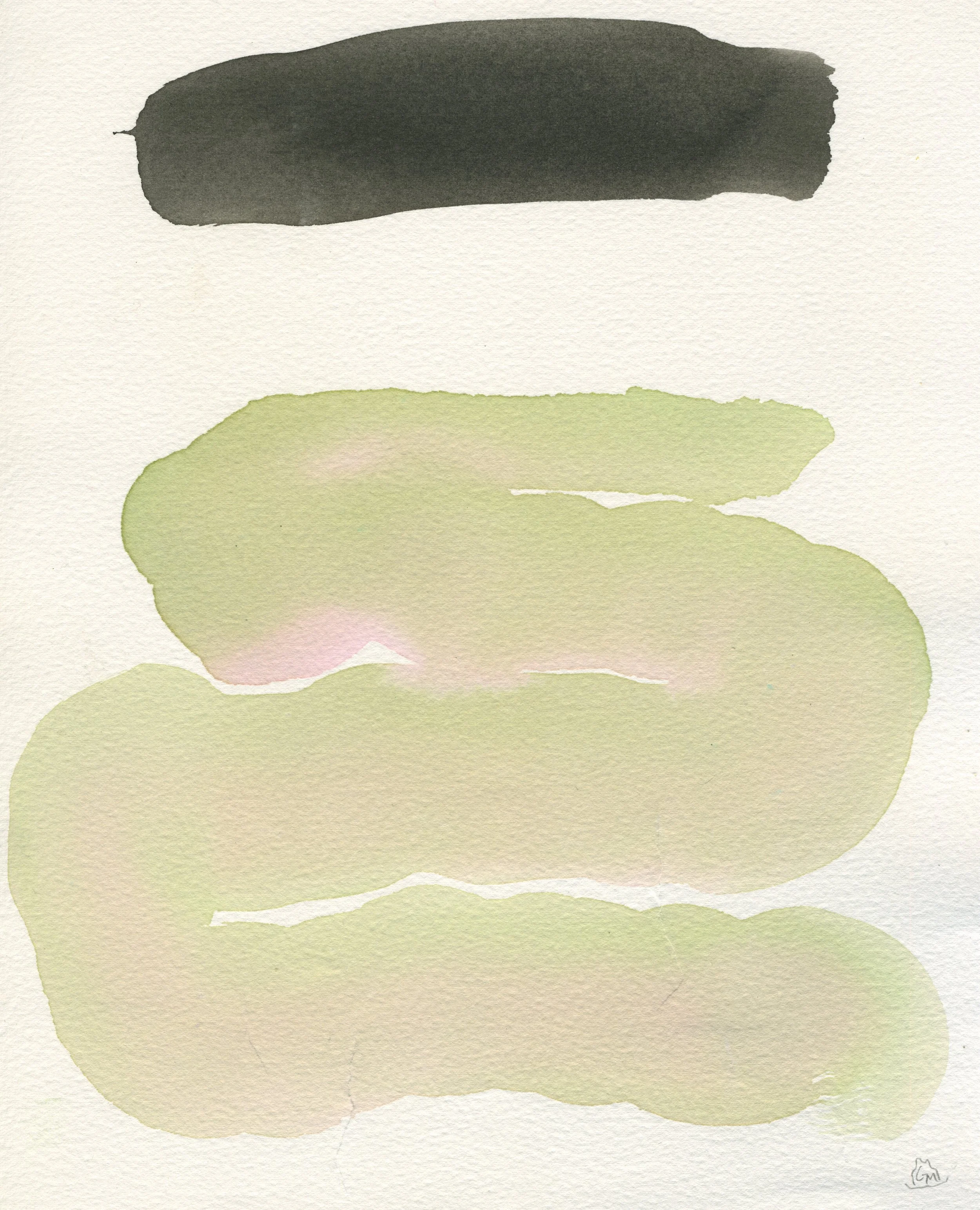 Field & Stream / 2019 / Sumi Ink & Watercolor on Paper / 10x10 Inches