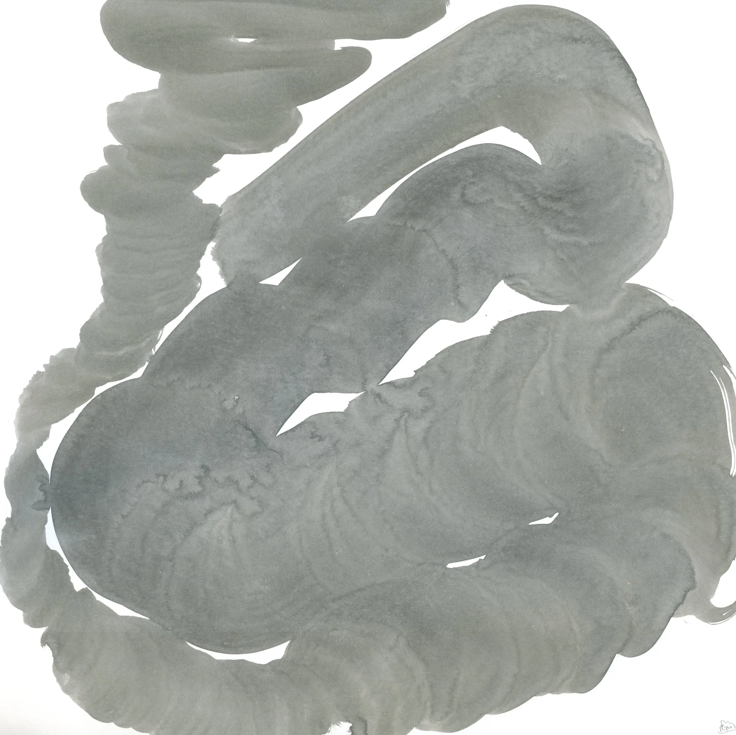 Fog 3 / 2019 / Sumi Ink on Paper / 10x10 Inches