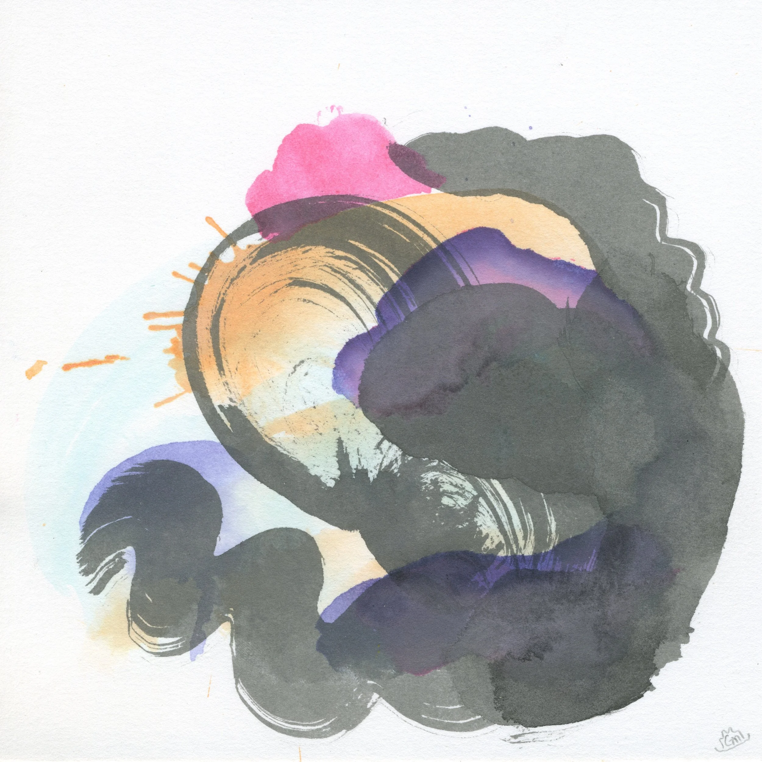 Melly Jell / 2020 / Watercolor on Paper / 7x7 Inches