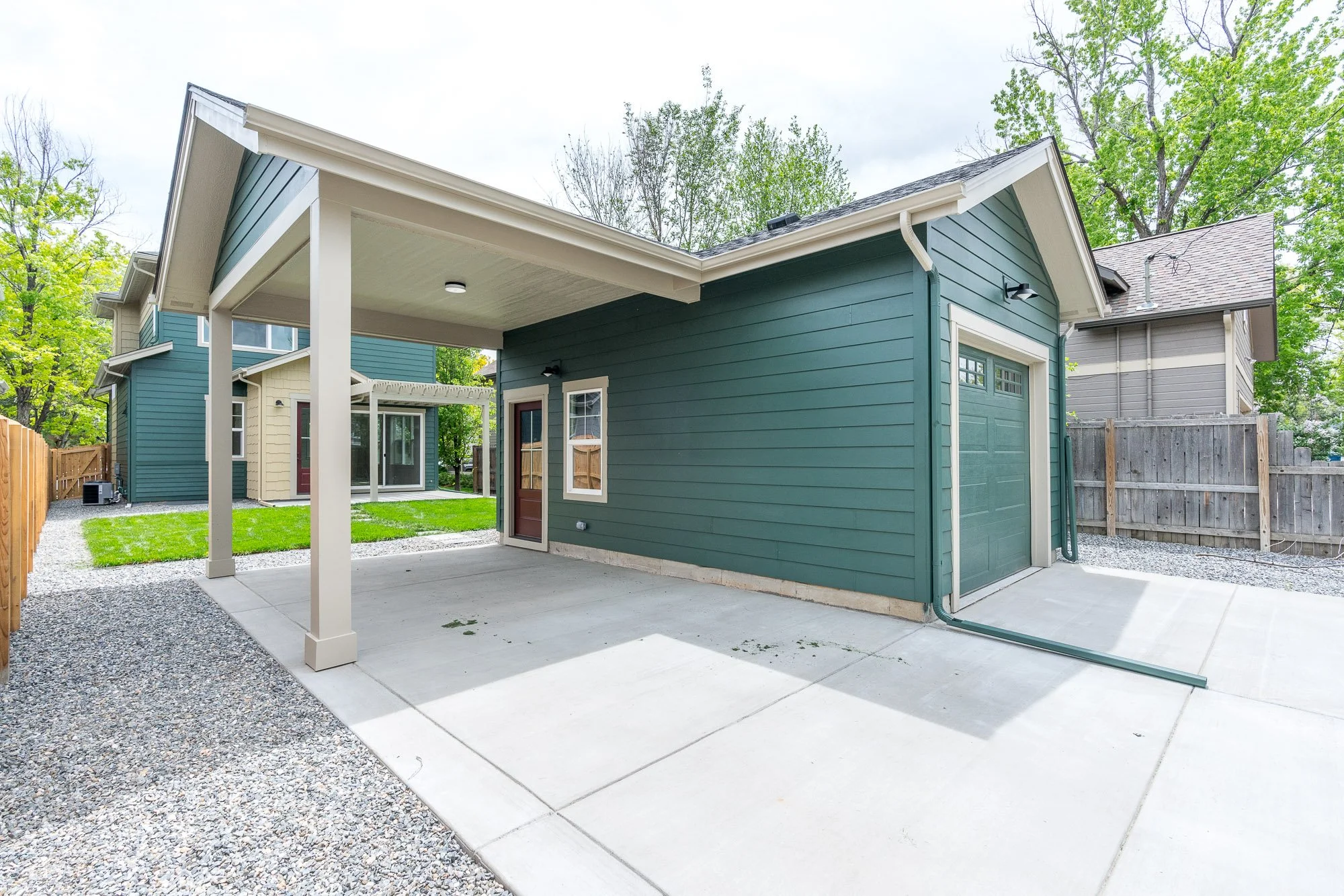 New construction single family residential infill home in old town Louisville, Colorado