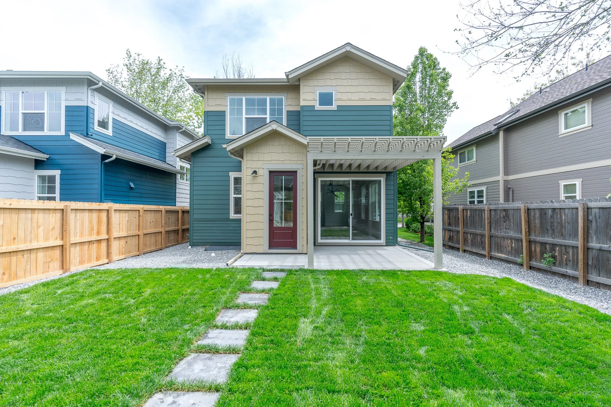 New construction single family residential infill home in old town Louisville, Colorado