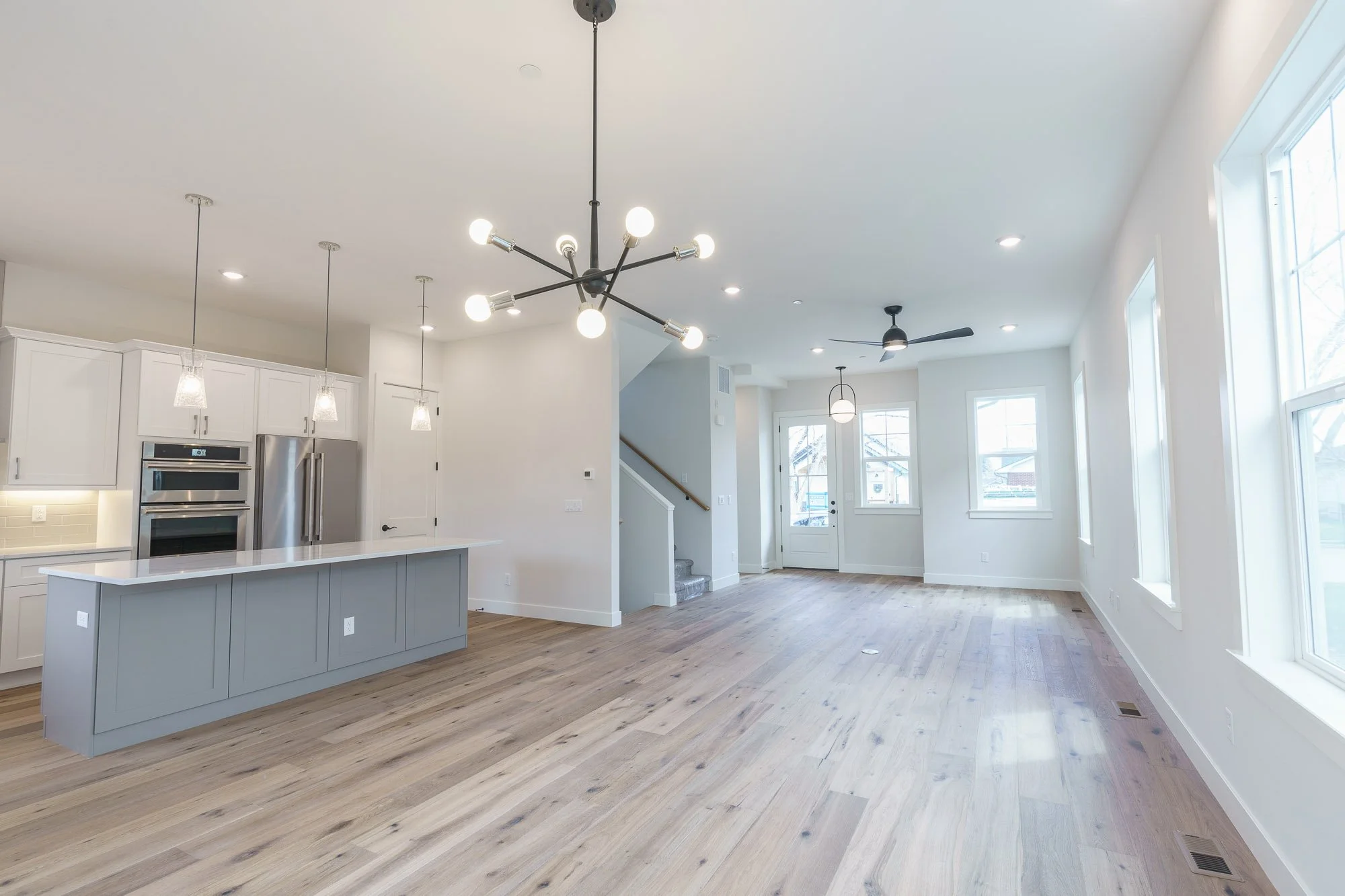 New construction single family residential infill home in old town Louisville, Colorado. Small but well design residential floorplan.