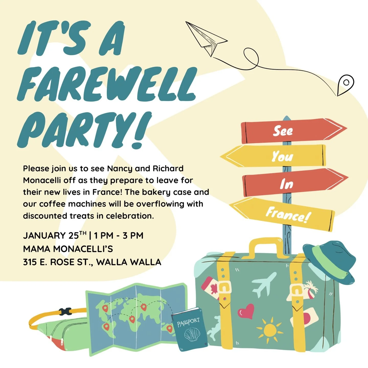 Happening now! 
Come join us for well wishes and snacks ✨

#downtownwallawalla #glutenfree #bakery #cafe #wallawalla