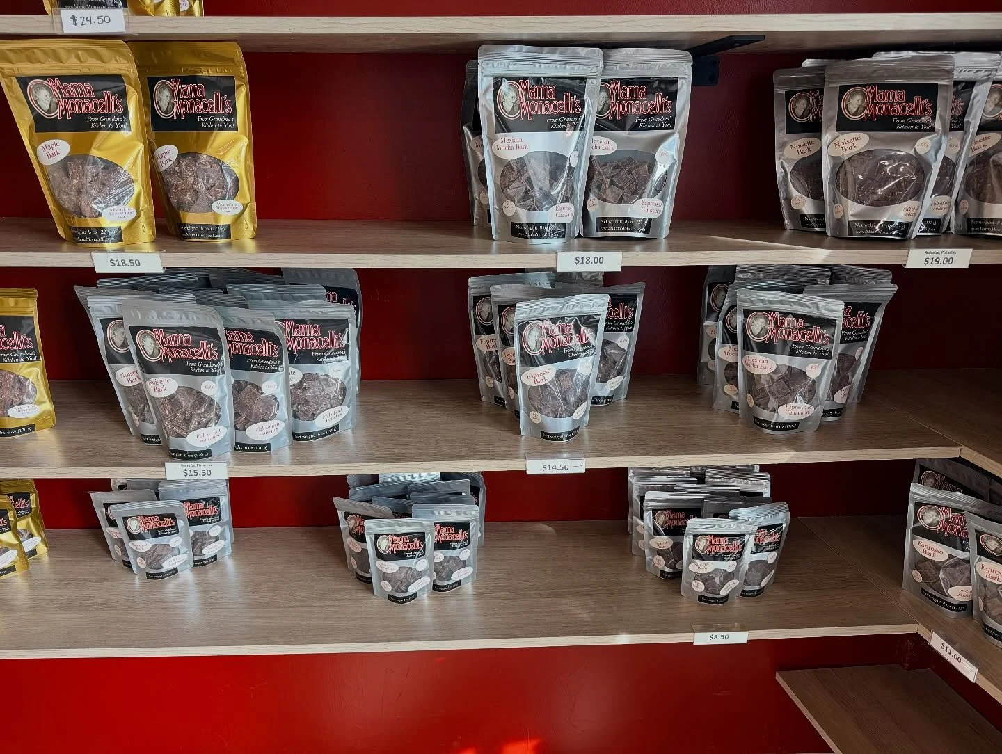 Chocolate shelves are getting restocked 🍫

Thank you all for being patient while we have been repackaging. It&rsquo;s been a process but the shelves are finally no longer bare! Don&rsquo;t see something you&rsquo;re looking for? Ask us, we have more