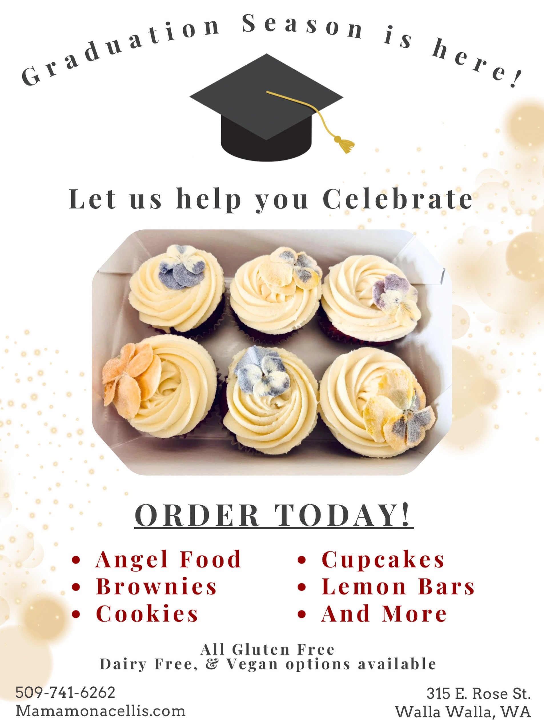 Your graduate may be waiting until the last minute to turn in those assignments, but you shouldn&rsquo;t! 
It&rsquo;s graduation season and it&rsquo;s time to get your order in for celebration treats. 🎉 🎓
Whether it&rsquo;s a big party or a relaxed