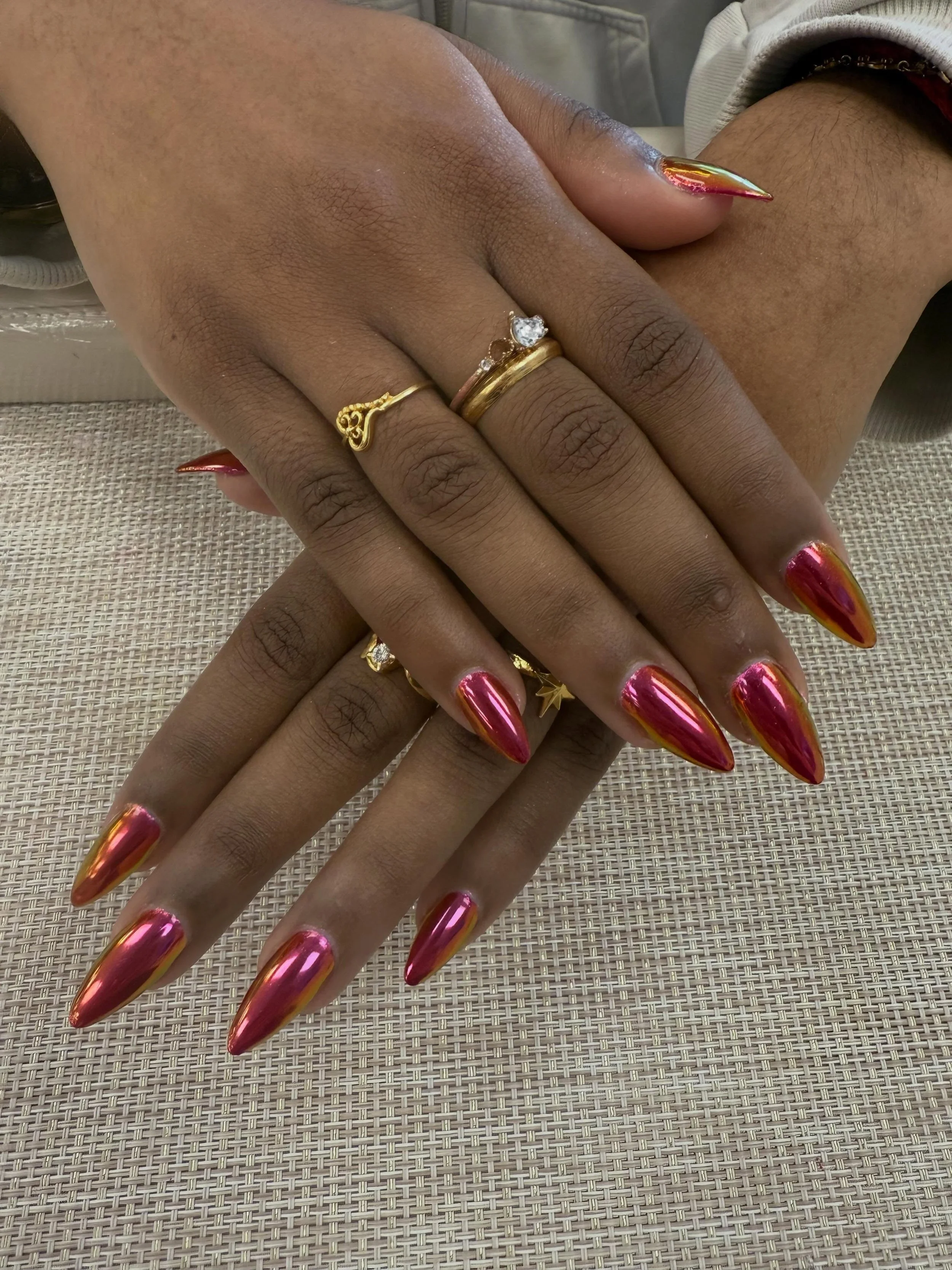 New chromes at Crystal Spa Nails.
