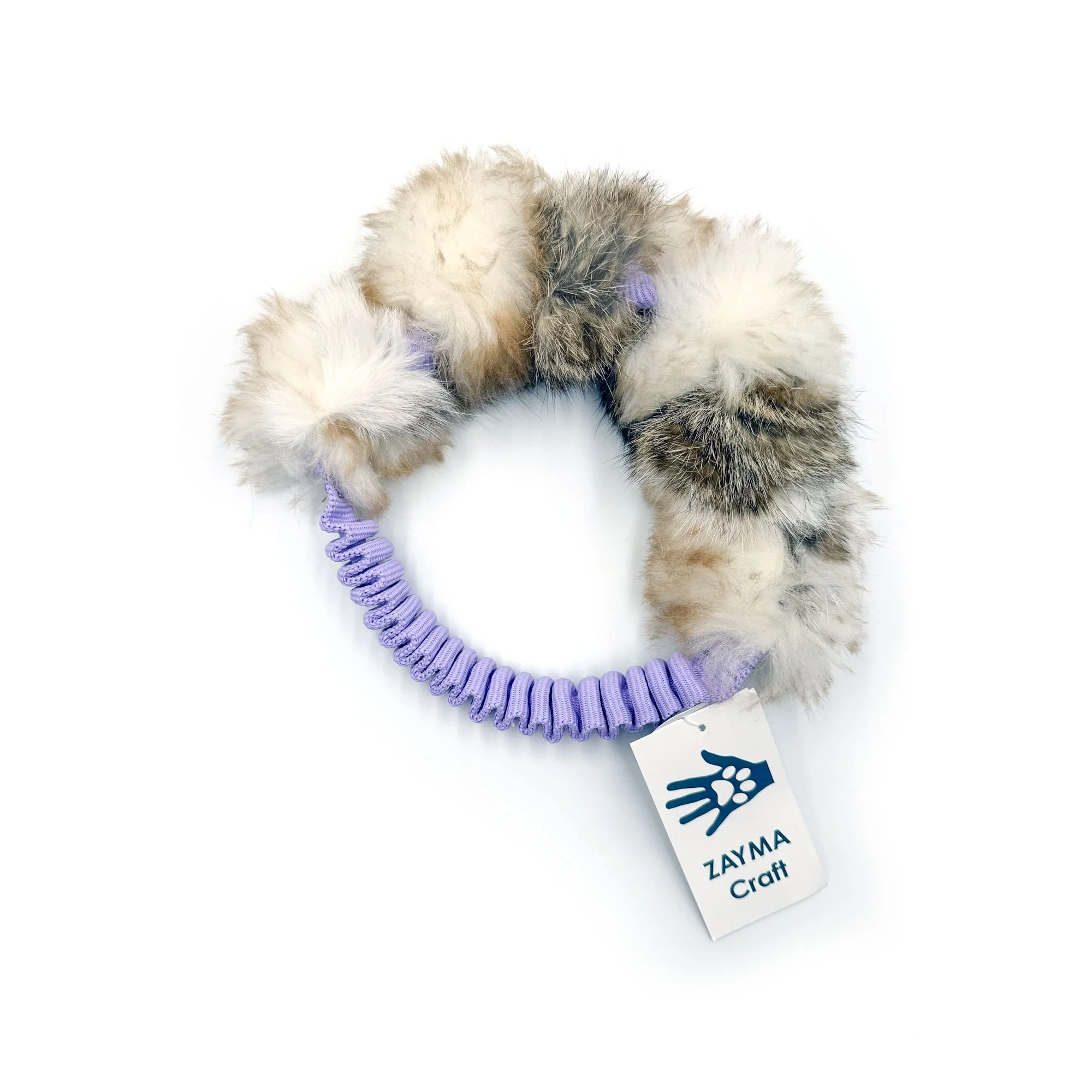 Zayma Craft kanin og fåreskinds ring - lys lilla