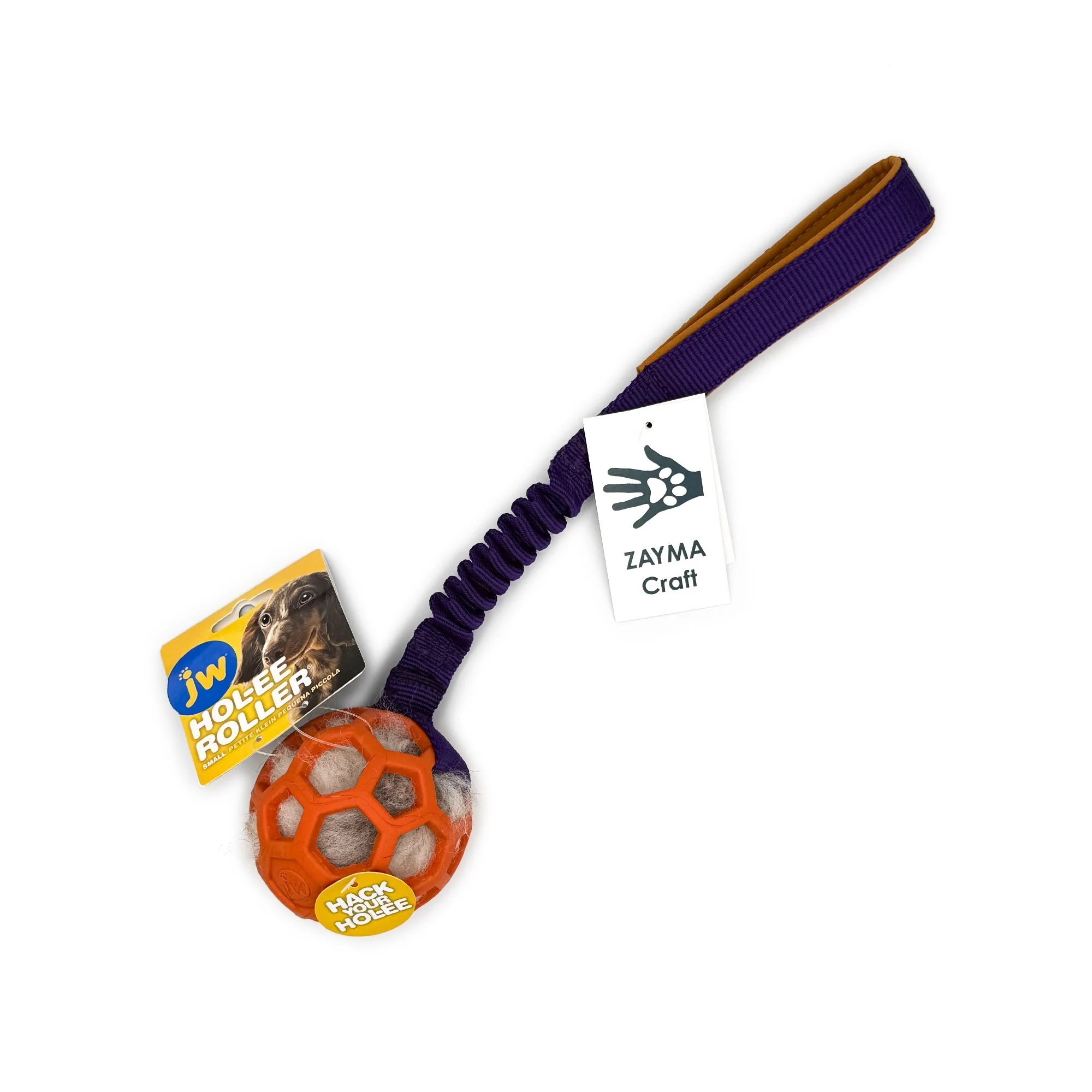 Zayma Craft Hol-EE Roller med fåreskind og snor - lilla/orange