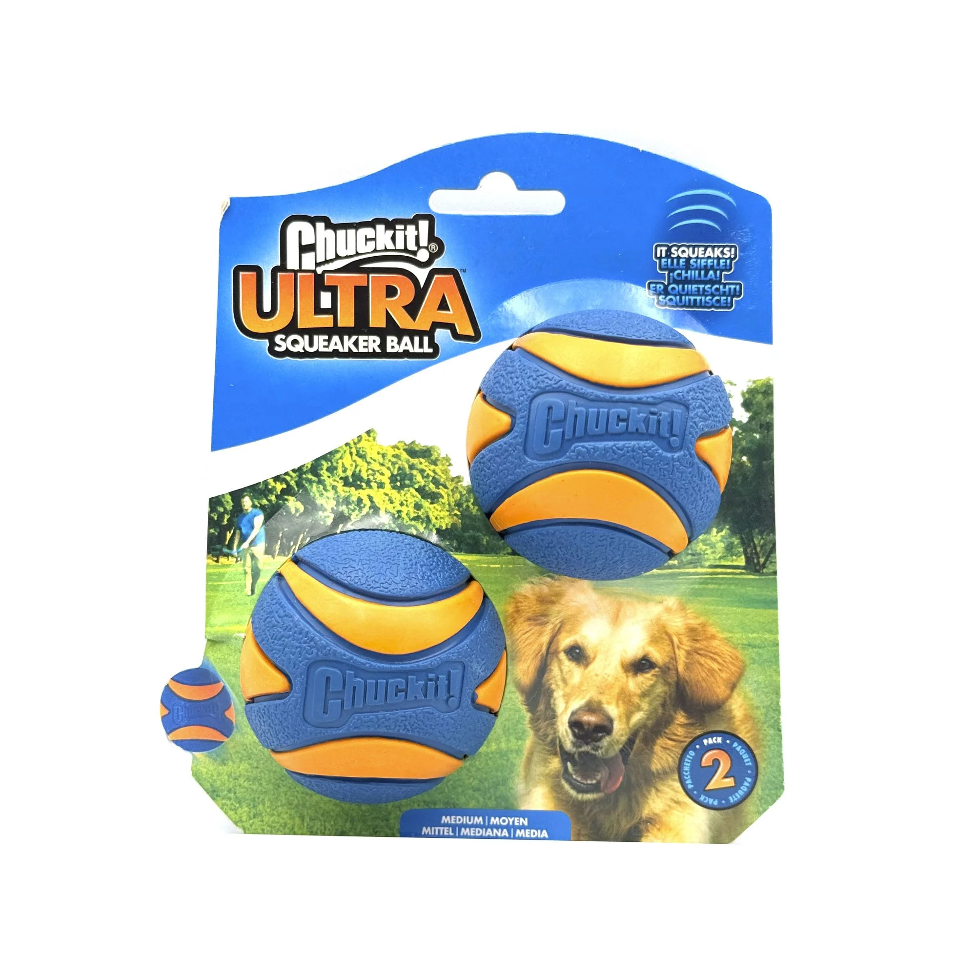 Chuckit! Ultra Squeaker Ball medium 2-pak