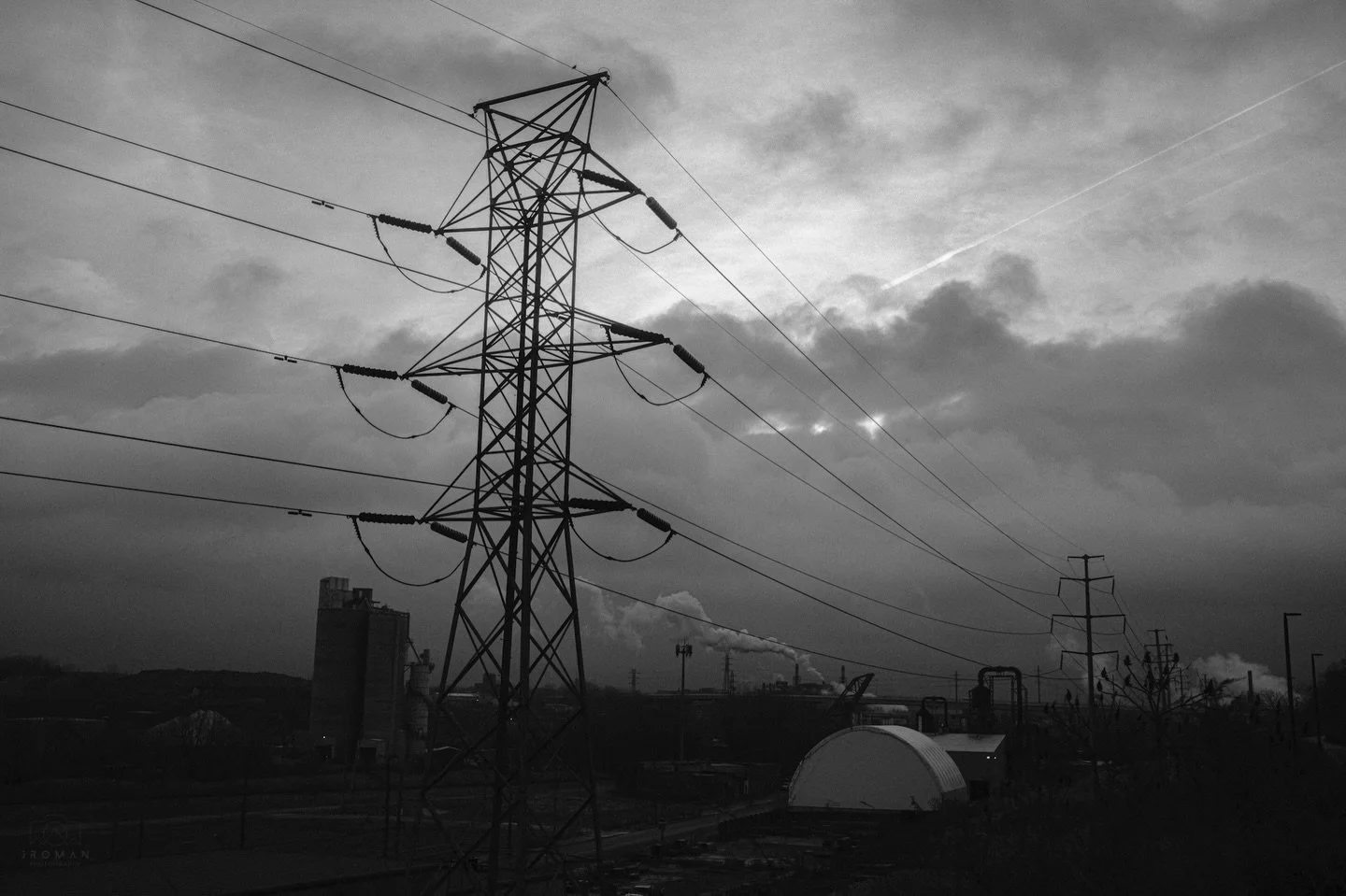 Clouds and power lines