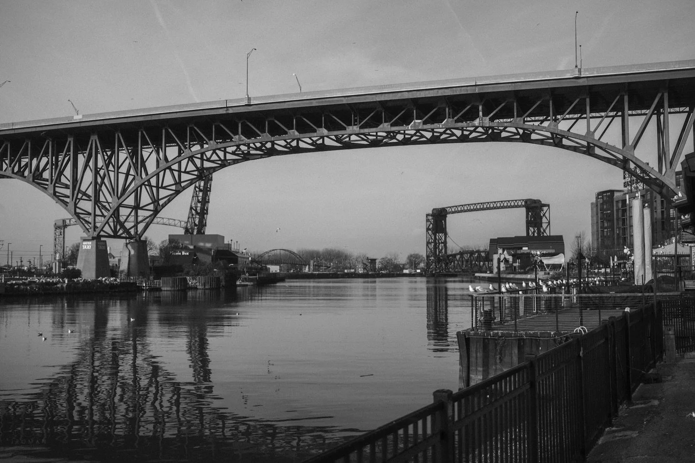 Monochrome walk around The Flats, Cle, OH