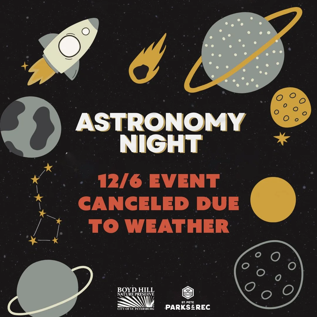 Due to cloudy weather, tonights Astronomy Night has been canceled. We look forward to seeing everyone at our next event on December 20th! 

Visit our website via the link in our bio to see the full Astronomy Night schedule.
